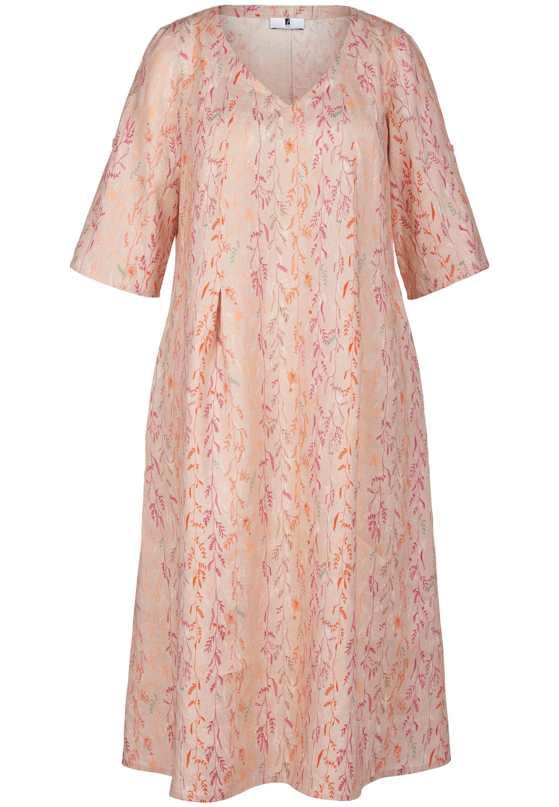 modernem A-Linien-Kleid Linen Aura Anna Design mit