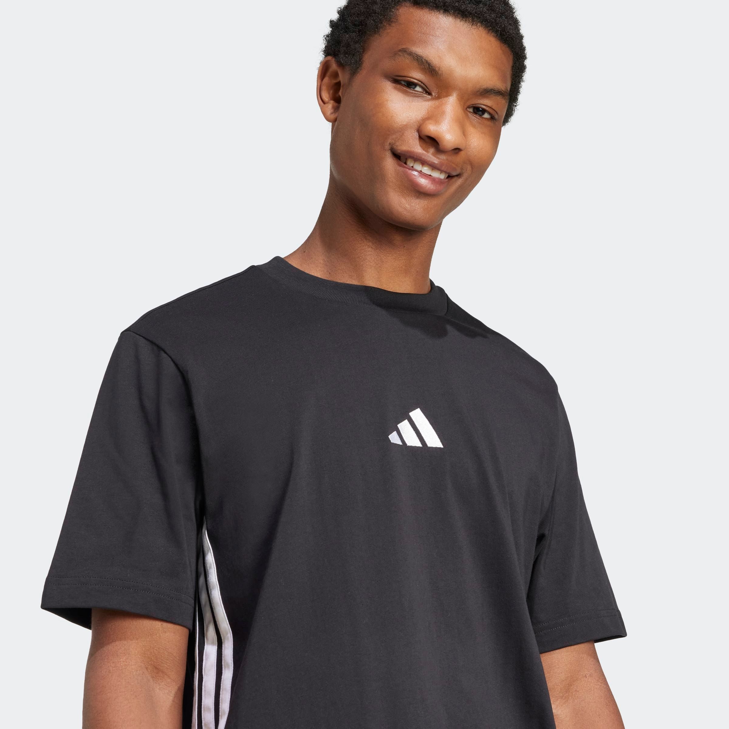 adidas Sportswear T-Shirt M 3S SJ T mit Rundhalsausschnitt, aus Baumwolle, weiches Single Jersey