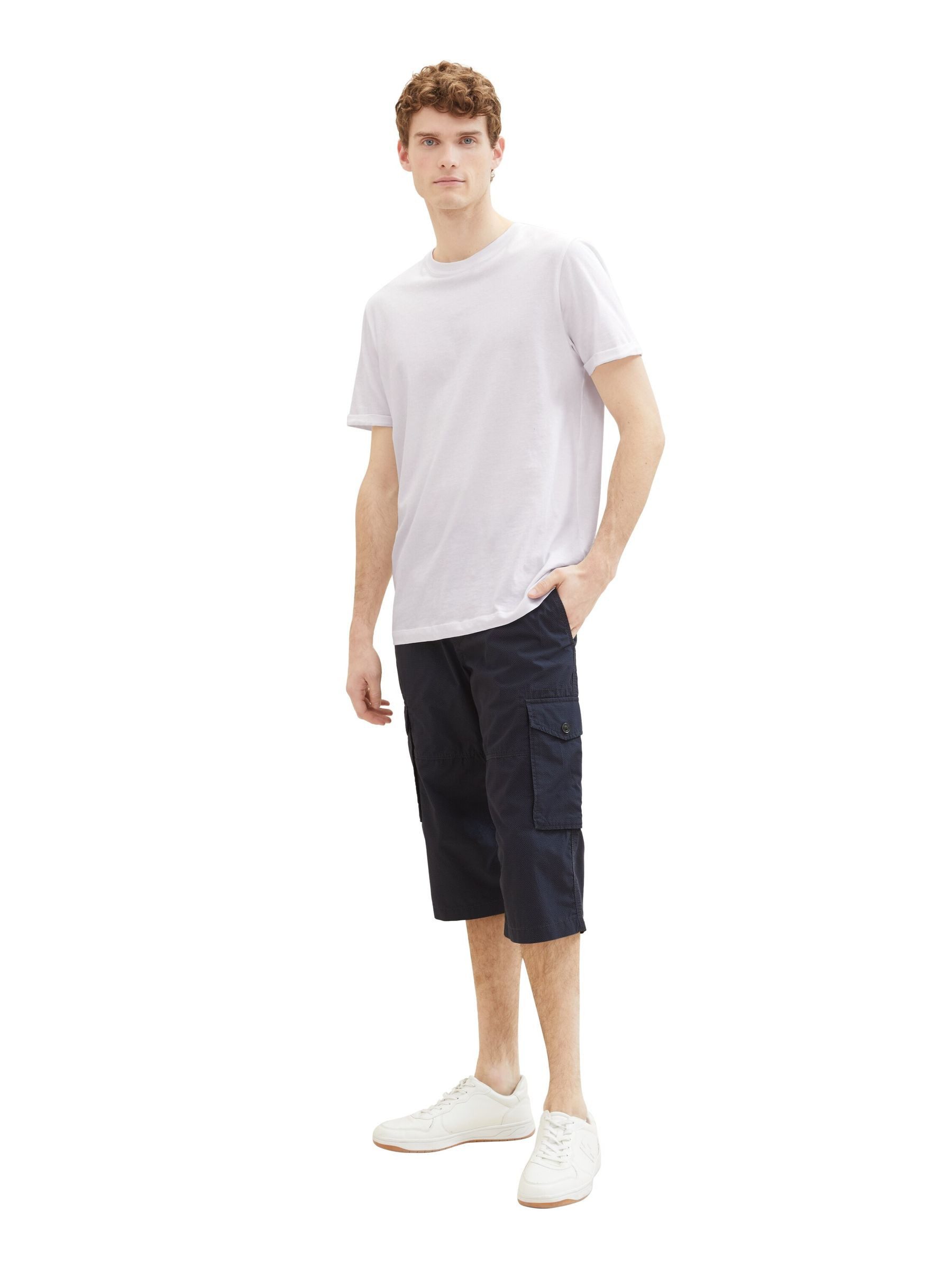 TOM TAILOR Stoffhose Max Fit Seitliche Taschen Bermudashorts mit Print