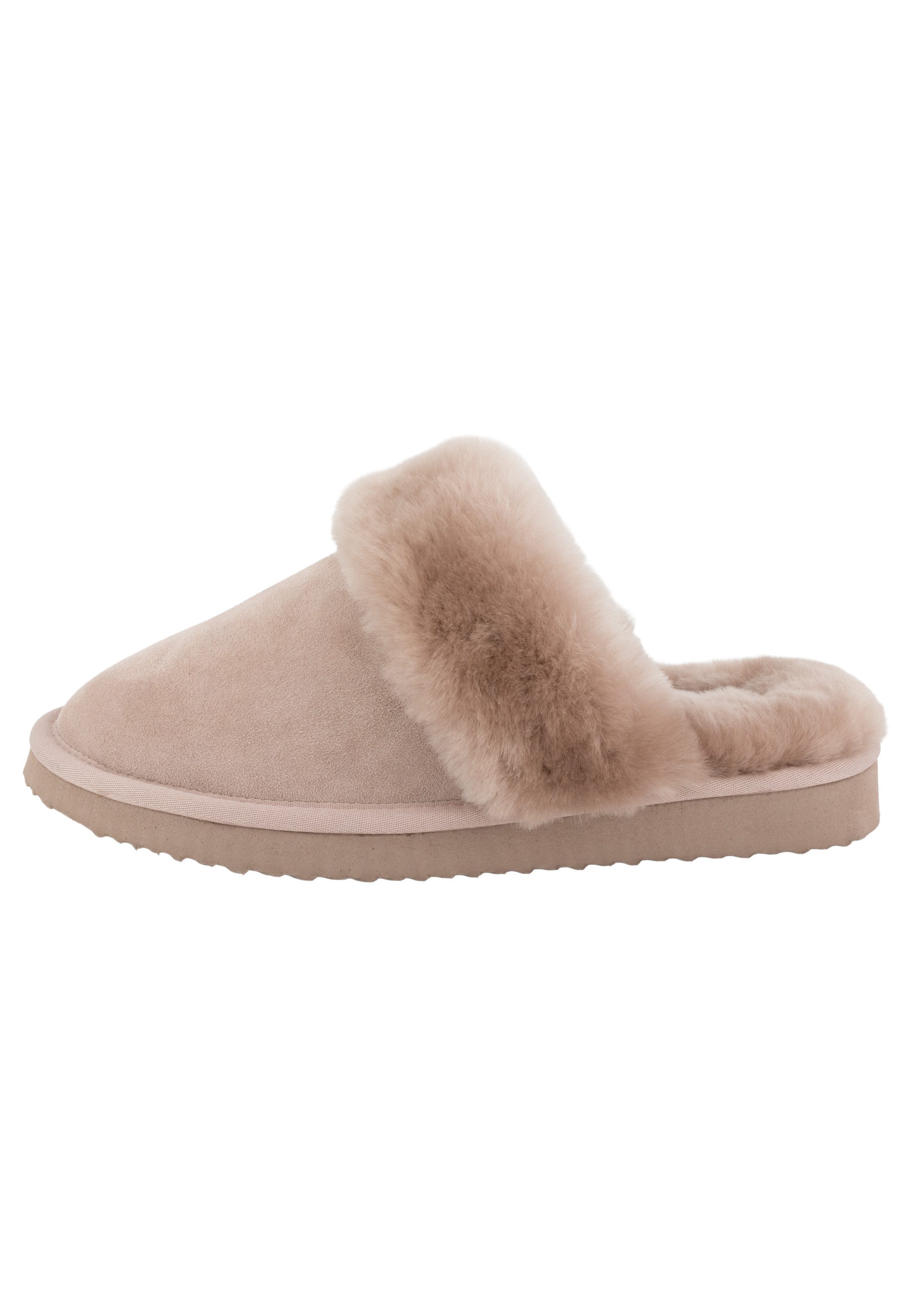 piece of минимум Classic Pantoffel (1-tlg) Шлепанцы - Breites Felldetail, Weich und wärmend, Leichte Sohle