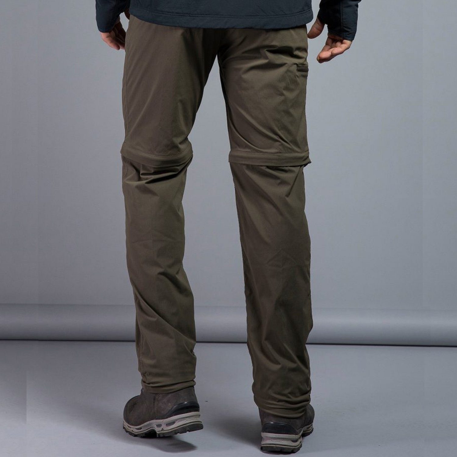 TATONKA® Trekkinghose Travel M's Zip Off Hose - Herren Softshell-Hose (Langgröße) - bark gre