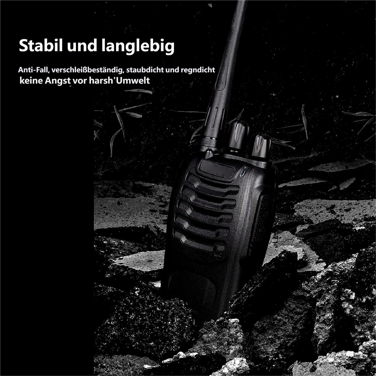 GARRYFIZH Walkie Talkie Walkie Talkie 2 Walkie Talkies, Extrem lange Standby-Zeit Intelligente Geräuschunterdrückung
