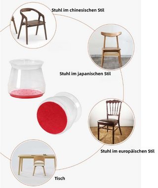 FIDDY Möbelfuß Stuhlhussen schützen Böden vor Kratzern, (Hocker-Stuhl-Fußpolster, 20-St., Stuhl gleitet geräuschlos, 20-teiliges Set), Passend für die meisten Möbelbeingrößen und -formen