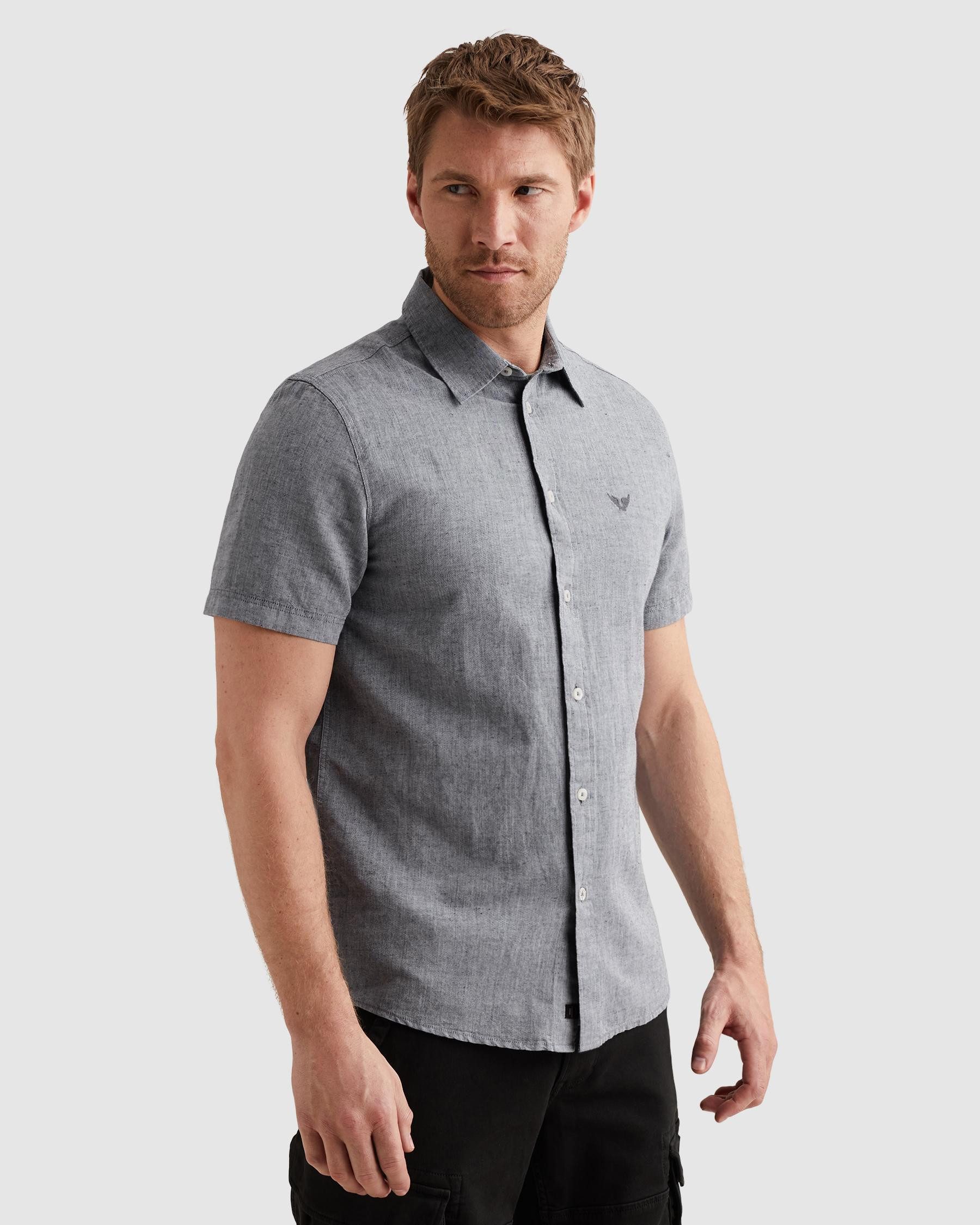 Kurzarmhemd Short Sleeve Shirt 2 tone Cotton/Linen
