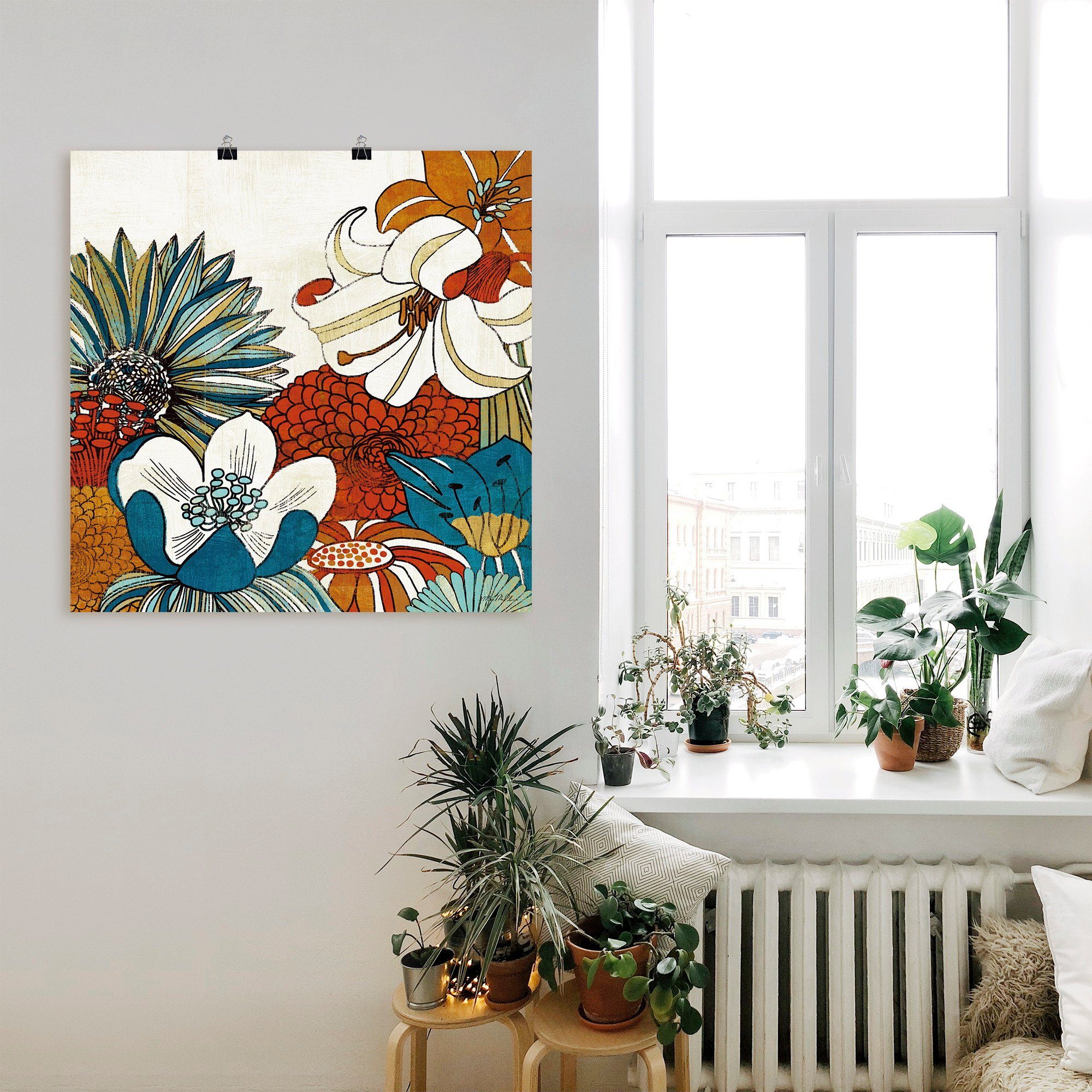Artland Wandbild »Zeitgenössischer Garten II«, Blumen (1 Stück), in vielen Größen & Produktarten -Leinwandbild, Poster, Wandaufkleber / Wandtattoo auch für Badezimmer geeignet-HomeTrends