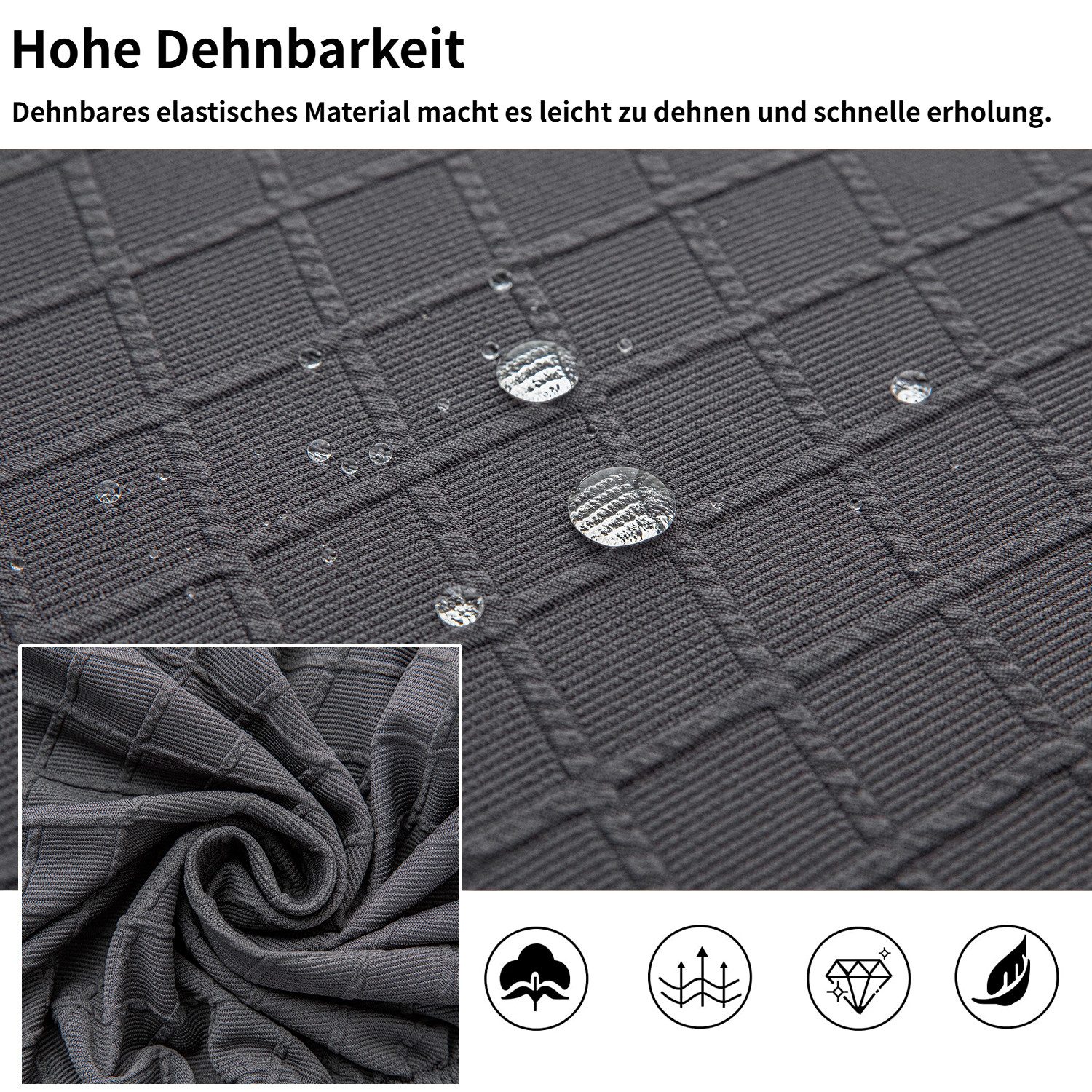 BYSURE Stuhlbezug Stretch Stuhlbezug Jacquard Esszimmerstühlhussen günstig online kaufen