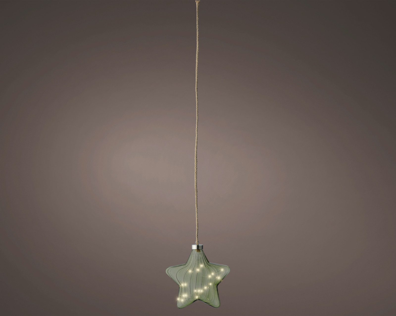 Lumineo Dekofigur LED Stern grün/warmes weiss 20cm