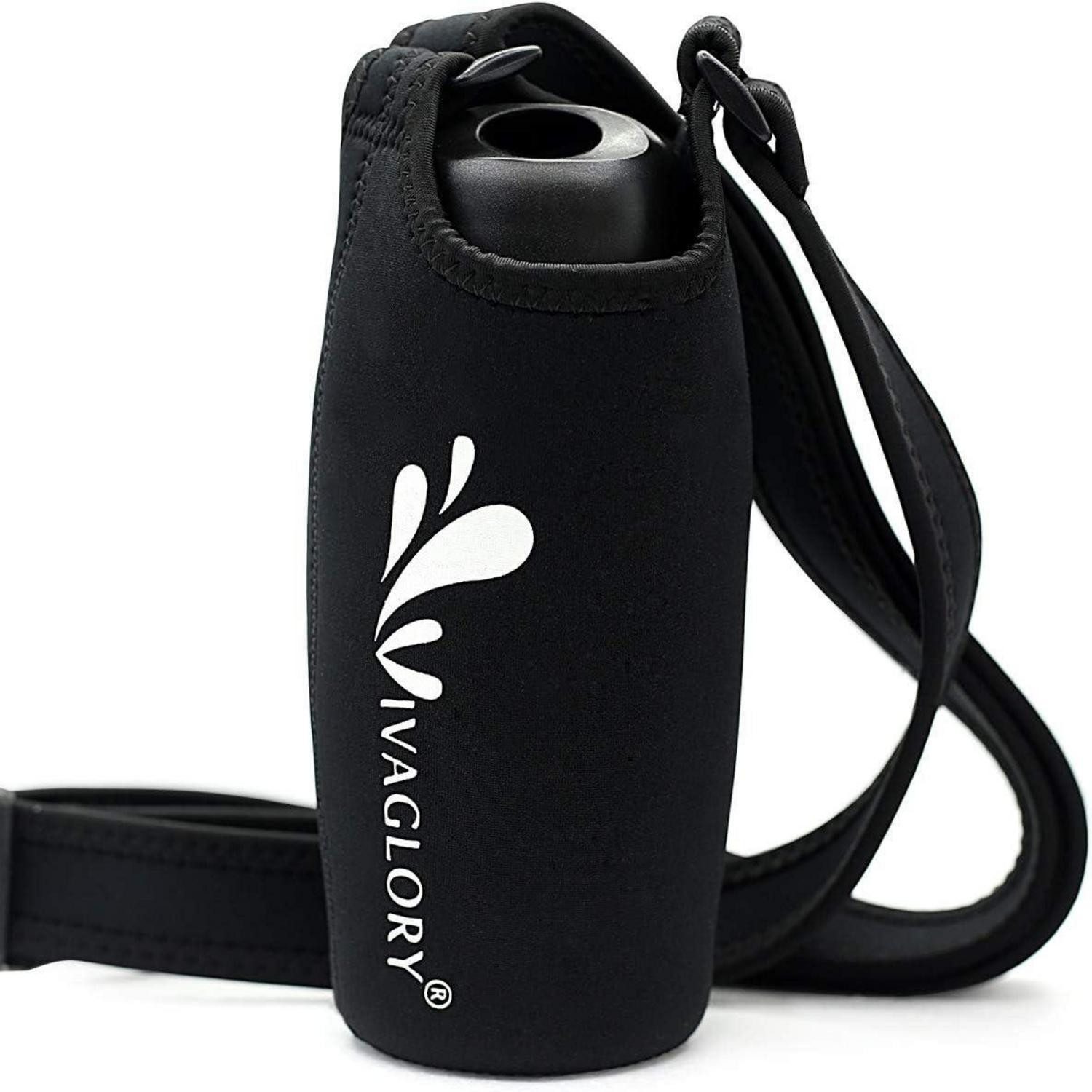 VIVAGLORY Reisenapf 750ml Edelstahl Hundetrinkflasche mit Neopren Flaschenhalter