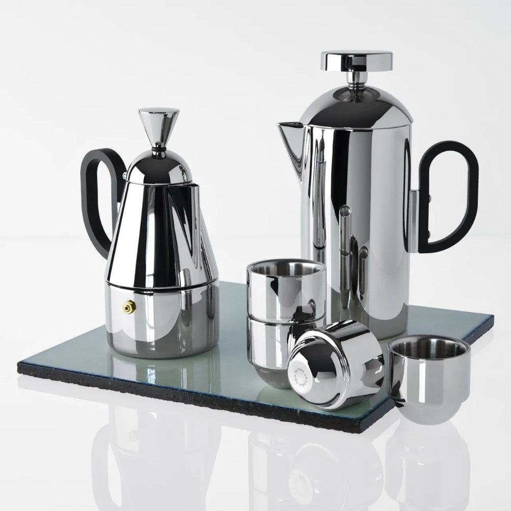 Tom Dixon Brew (5-teilig) Steel Geschenkset Espressobereiter Kaffeebereiter