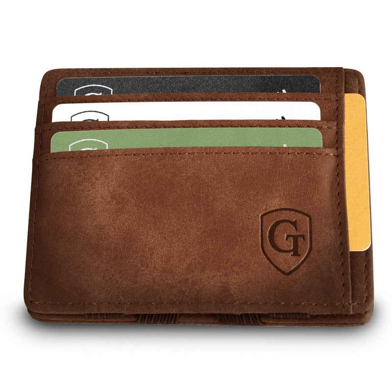 GenTo Accessoires Geldbörse VEGAS - kompaktes Münzfach, Magic Wallet mit 9 Kartenfächern und TÜV-getesteter RFID/NFC-Schutz