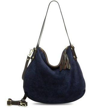 Caspar Schultertasche TL765 Damen Wildleder Hobo Bag