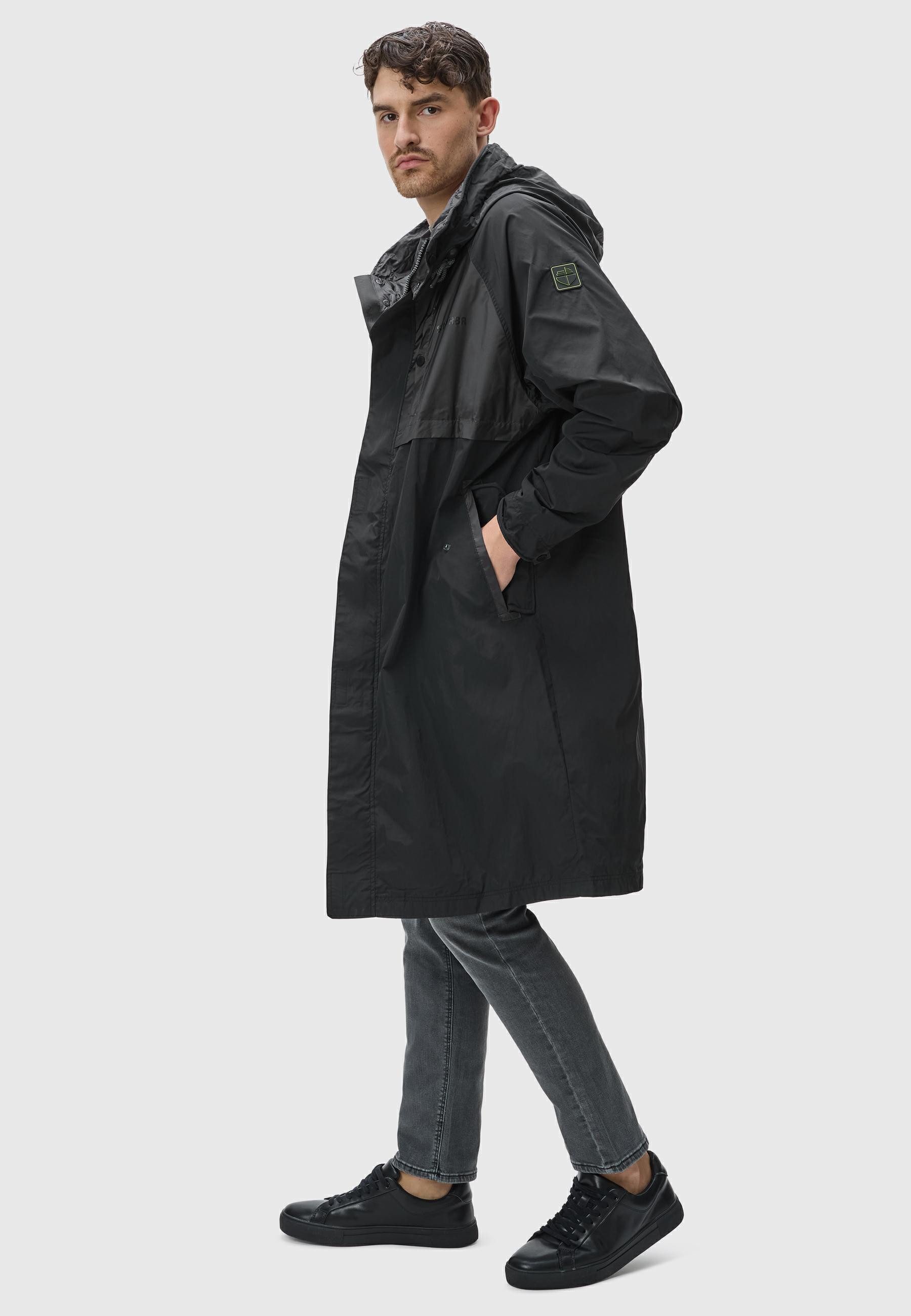 Stone Harbour Regenmantel Zafaar Lange Herren Regenjacke mit Kapuze