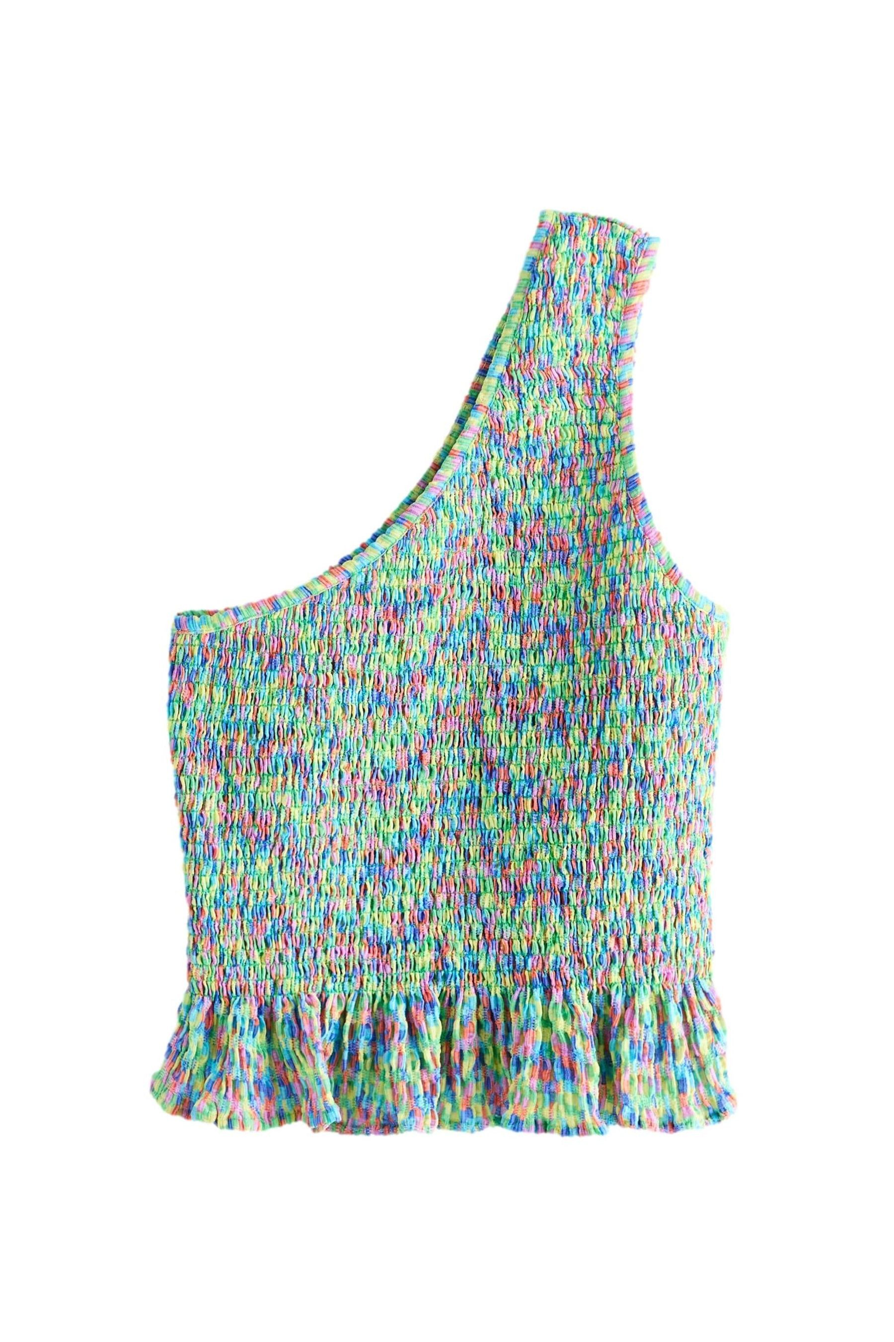 Next Kurzarmbluse Ärmelloses One-Shoulder-Oberteil mit Raffung (1-tlg)