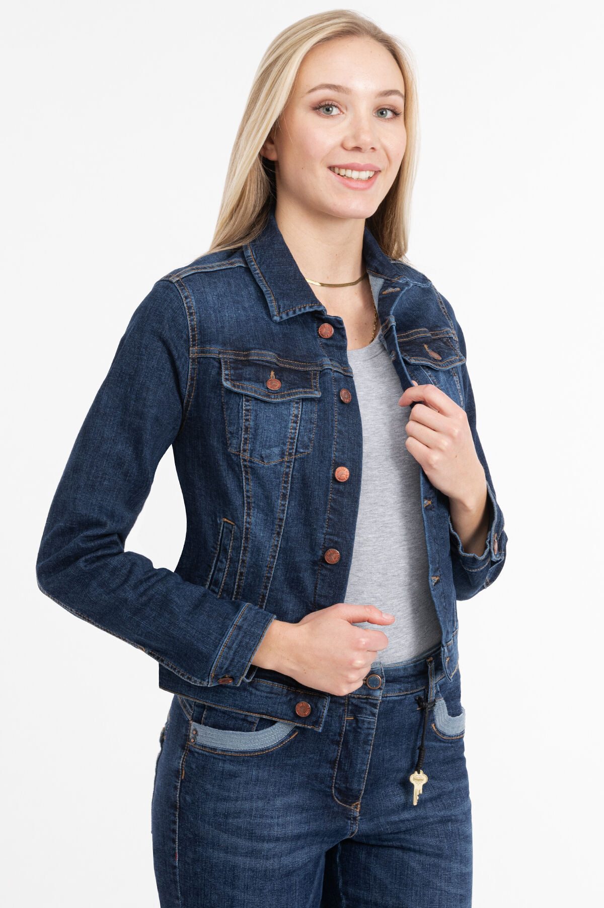 Recover Pants Jeansjacke Chic mit dekorativen günstig online kaufen