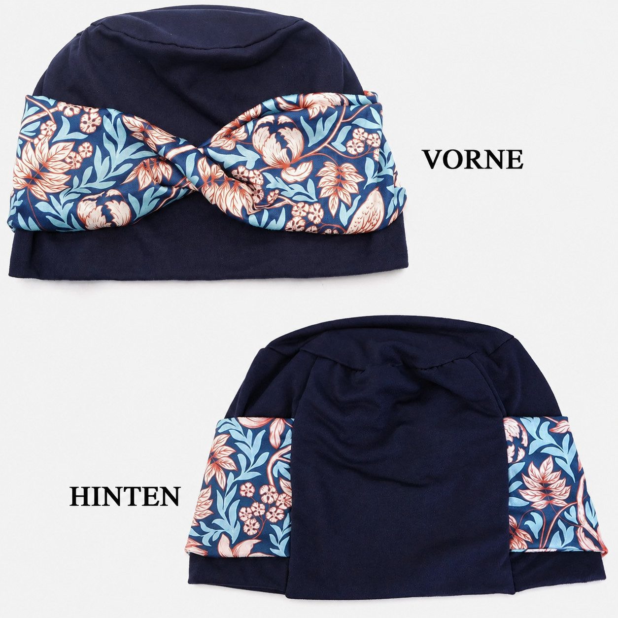 nsihing Turbanmütze Turbanmütze Damen, Boho Blumenmuster, Elastische Kopfbedeckung Weich, Atmungsaktiv & Bequem für Alltag und Freizeit – Bild 3 von 5