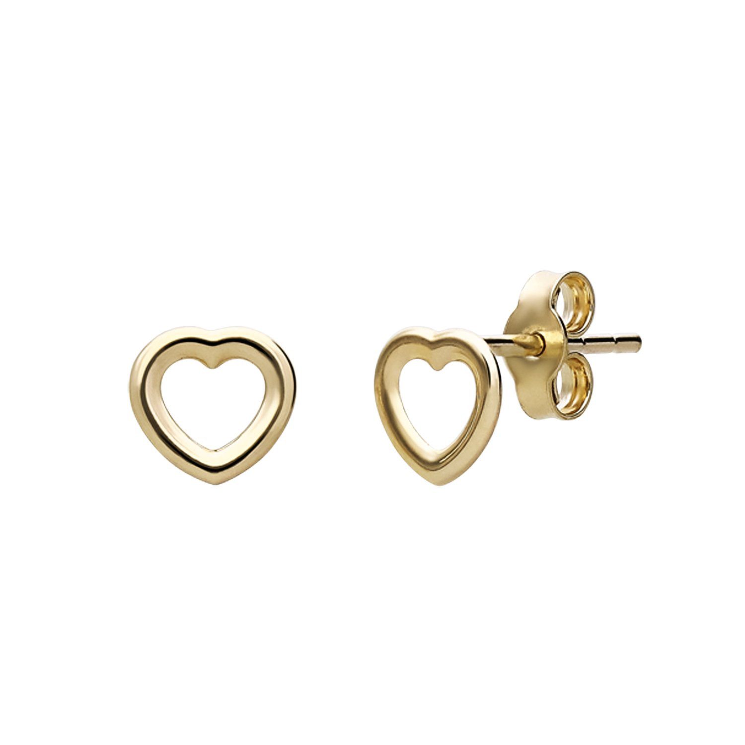 LUCARDI Paar Ohrstecker Ohrring - 375 Gold - Gold - Kinder
