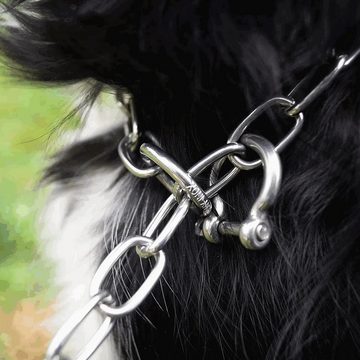 SPRENGER Hunde-Halsband, Edelstahl Rostfrei, Hundehalskette, 3 mm Drahtstärke, Edelstahl Rostfrei mit Schäkel
