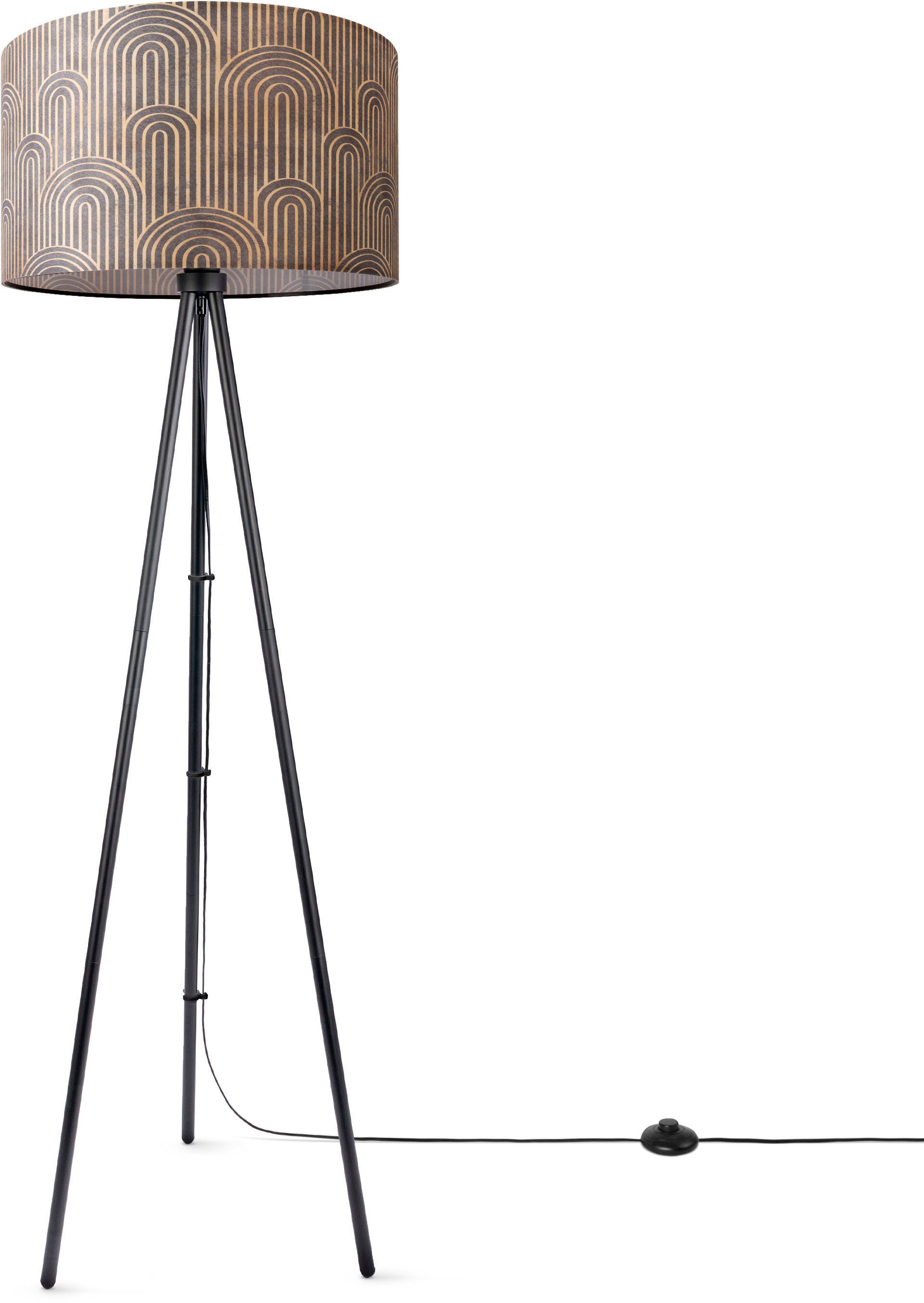 Paco Dreibein Leselampe Leuchtmittel, Stehlampe ohne Wohnzimmer Stoffschirm Büro Stehlampe Pillar, Vintage Mit Home Trina