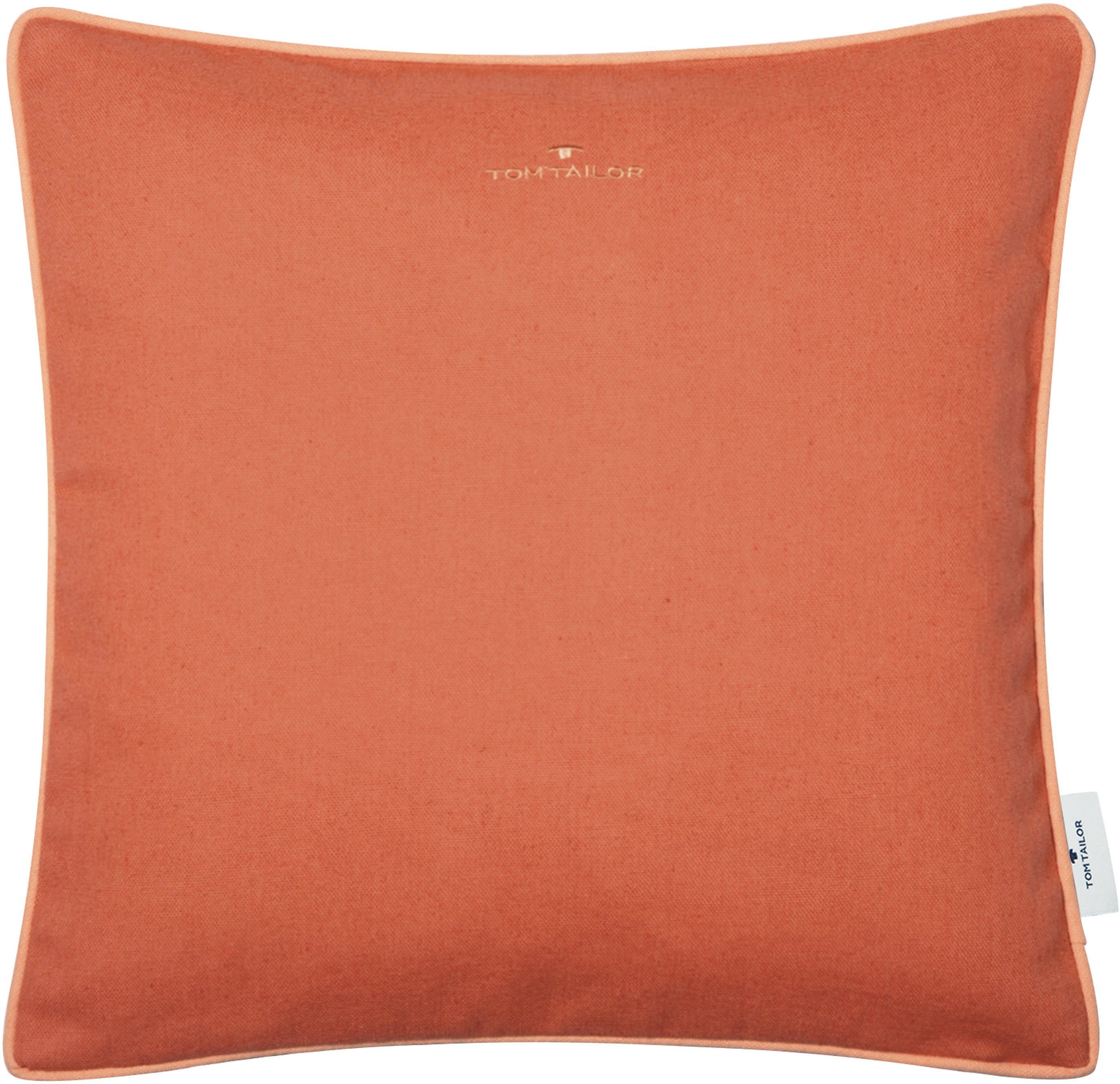 TOM TAILOR HOME Dekokissen Dove Signature, mit Paspel, Kissenhülle ohne Füllung, 1 Stück