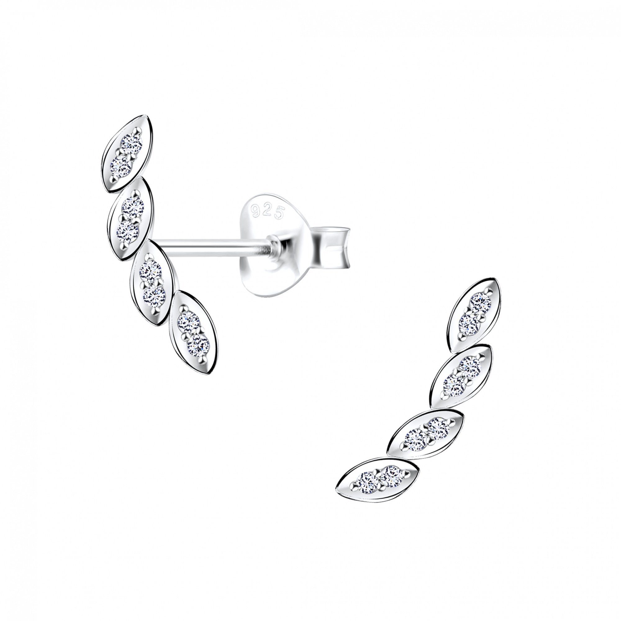 ALEXANDER YORK Paar Ohrstecker BLÄTTCHEN Zirkonia, 2-tlg., 925 Sterling Sil günstig online kaufen