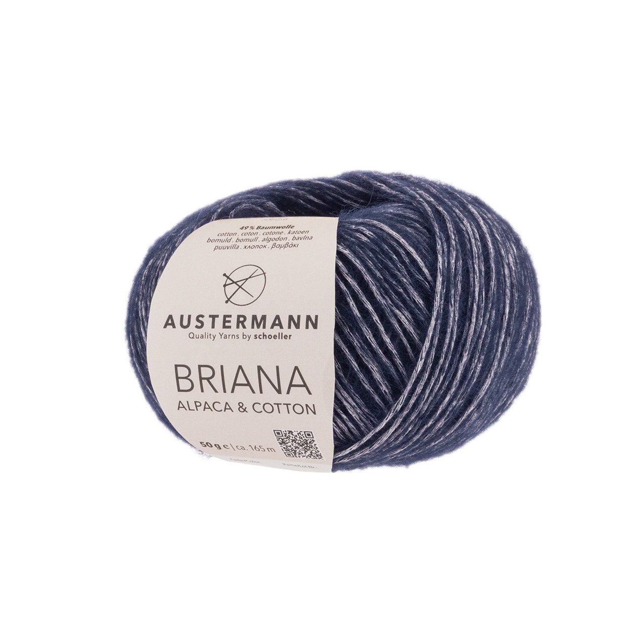 Austermann Briana Alpaca & Cotton Häkelwolle, 165 m, besonders weich und voluminös, dadurch geringer Materialverbrauch