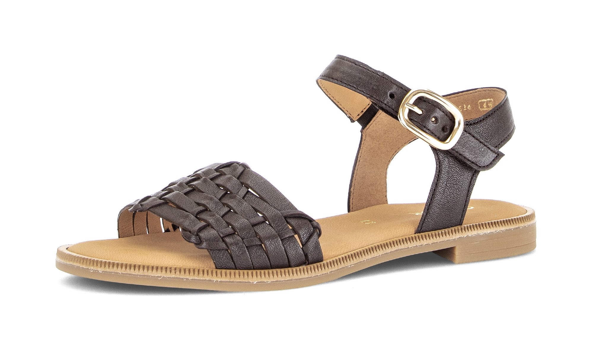 Gabor Riemchensandale, Blockabsatz, Sommerschuh, Sandalette mit Bandage in Flechtoptik
