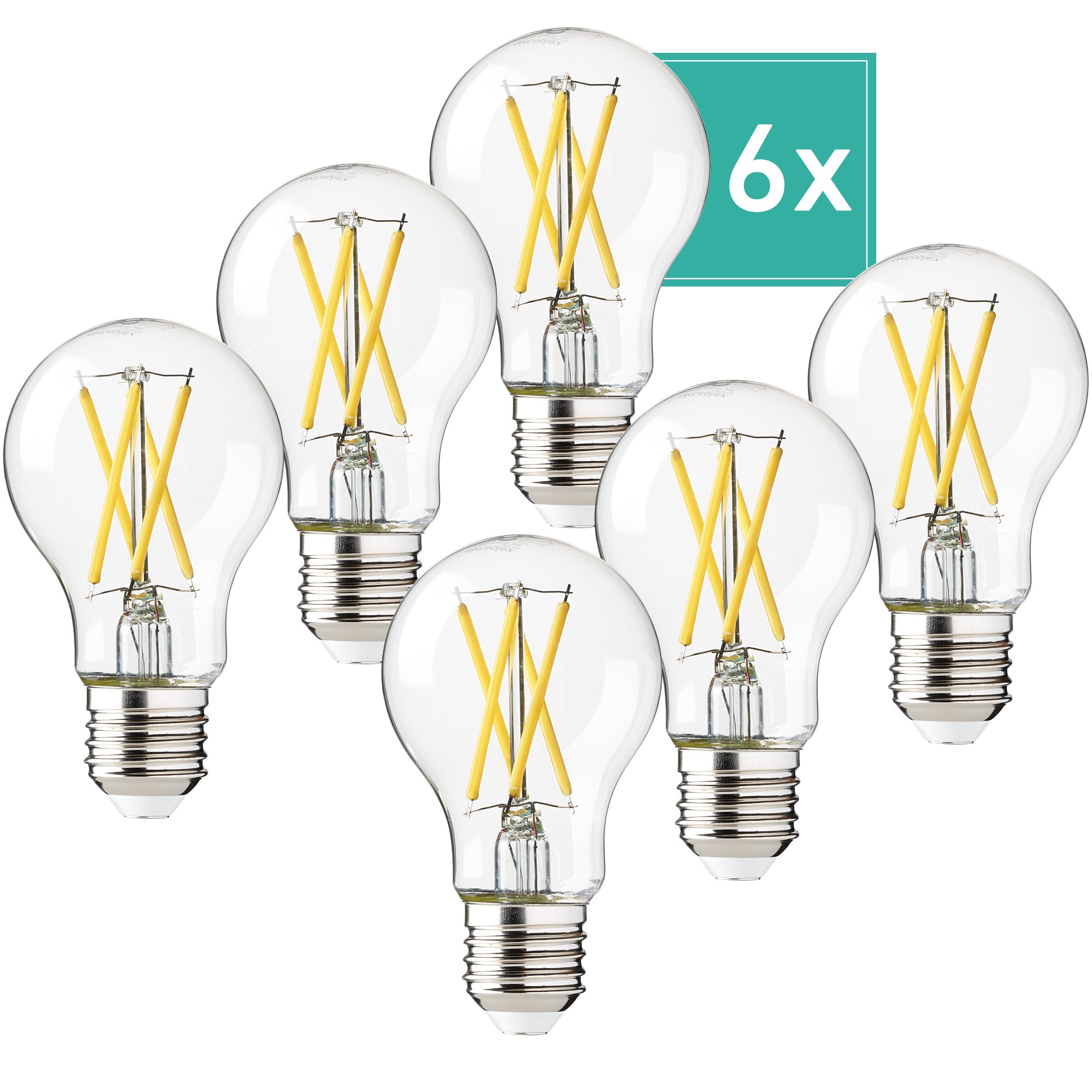 Oktaplex lighting LED-Leuchtmittel LED Glühbirne LED Leuchtmittel, E27, 10724, 2700K 806lm 3,8W LED Filamente