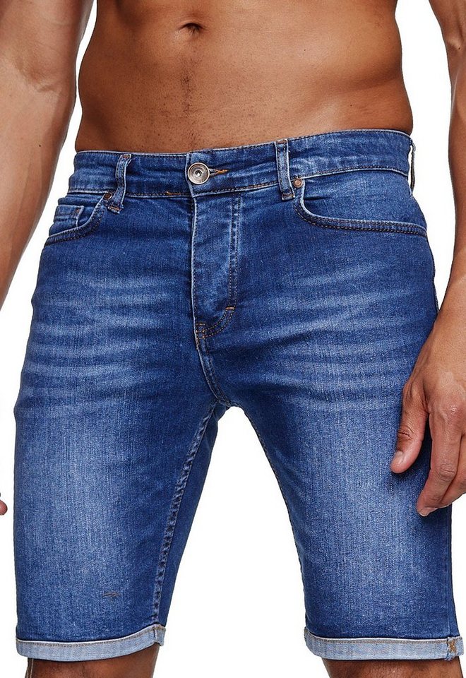 Esprit Herren Shorts Jeans Kurze Hose Jeansshorts Straight Fit Blau Größe M