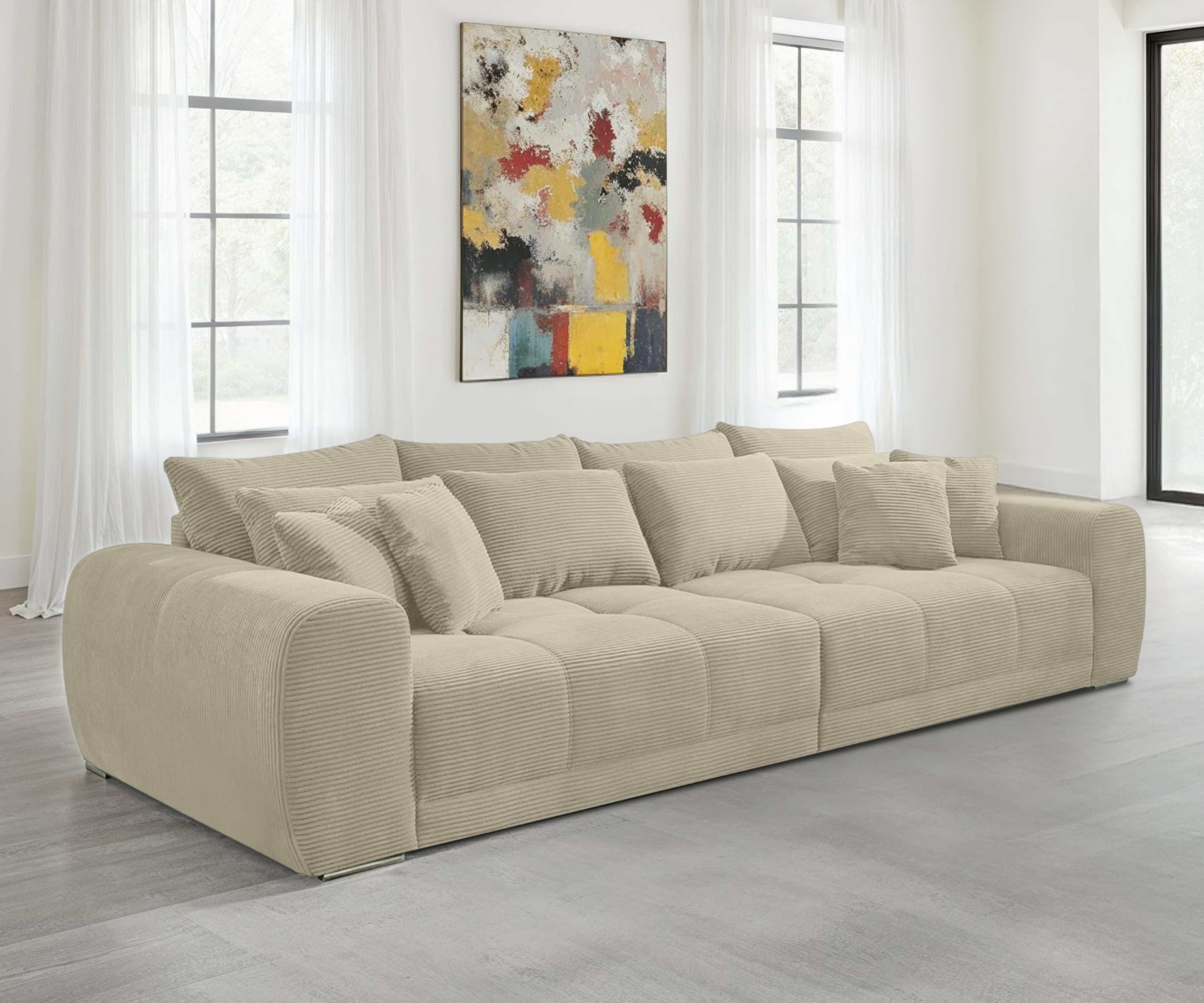 luma-home Big-Sofa 15173, XXL-Couch B306/T134/H86 cm, Liegefläche 120x240 c günstig online kaufen