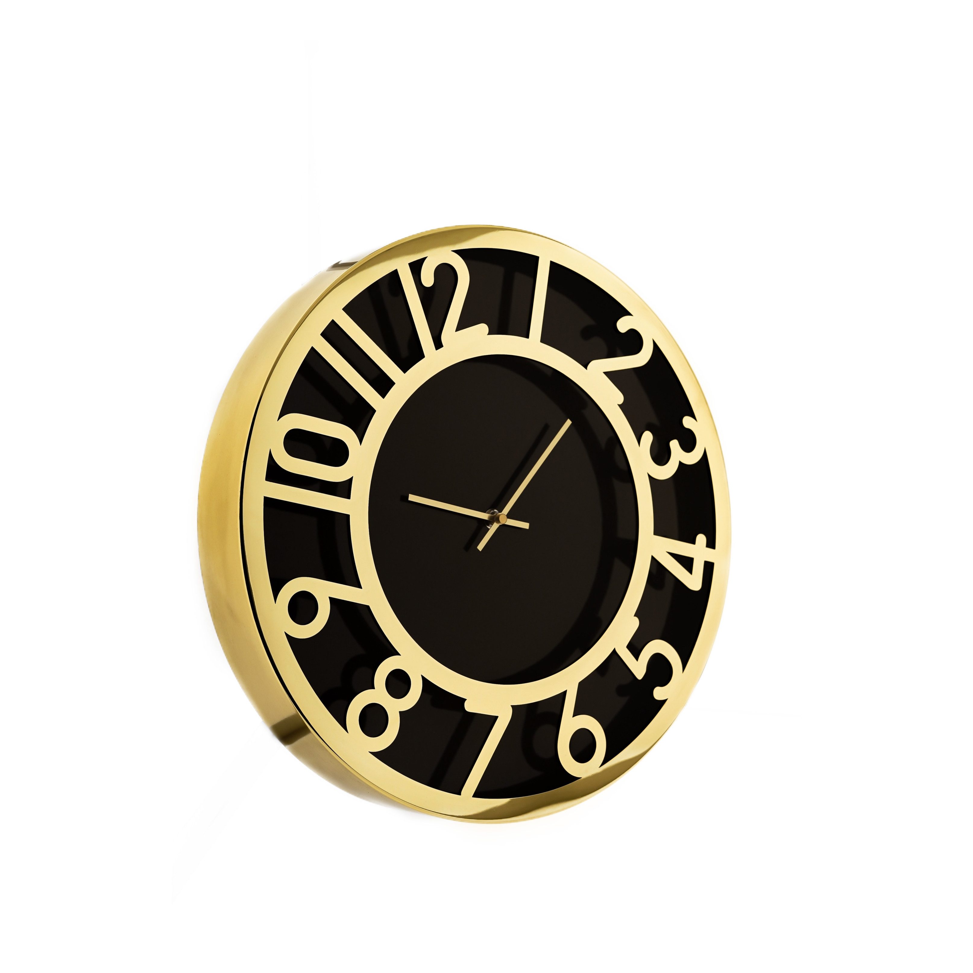 Almina Wanduhr Wanduhr in Schwarz/Gold mit günstig online kaufen