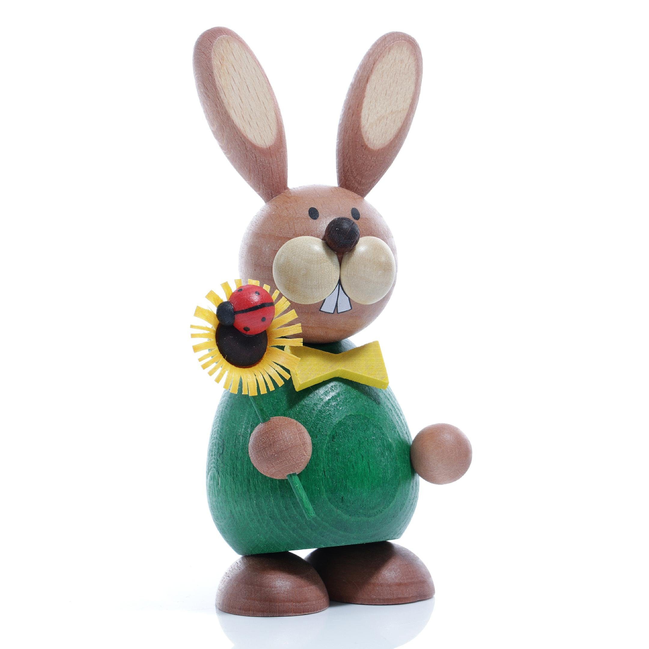 Ullrich Kunsthandwerk Osterhase Osterartikel Osterhase mit Sonnenblume HxB 12x5,5cm NEU