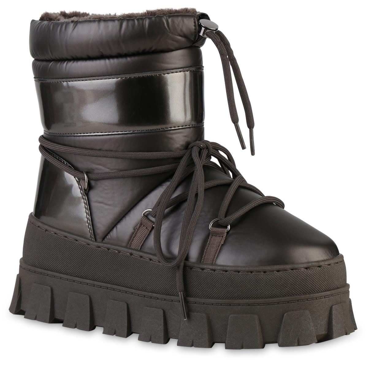 VAN HILL 841395 Winterstiefelette Damen Warm Gefütterte Winter Boots Stiefe günstig online kaufen