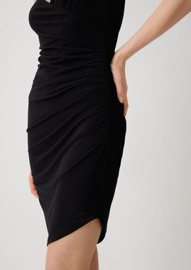 Comma Minikleid Kurzes Kleid mit Raffung Raffung