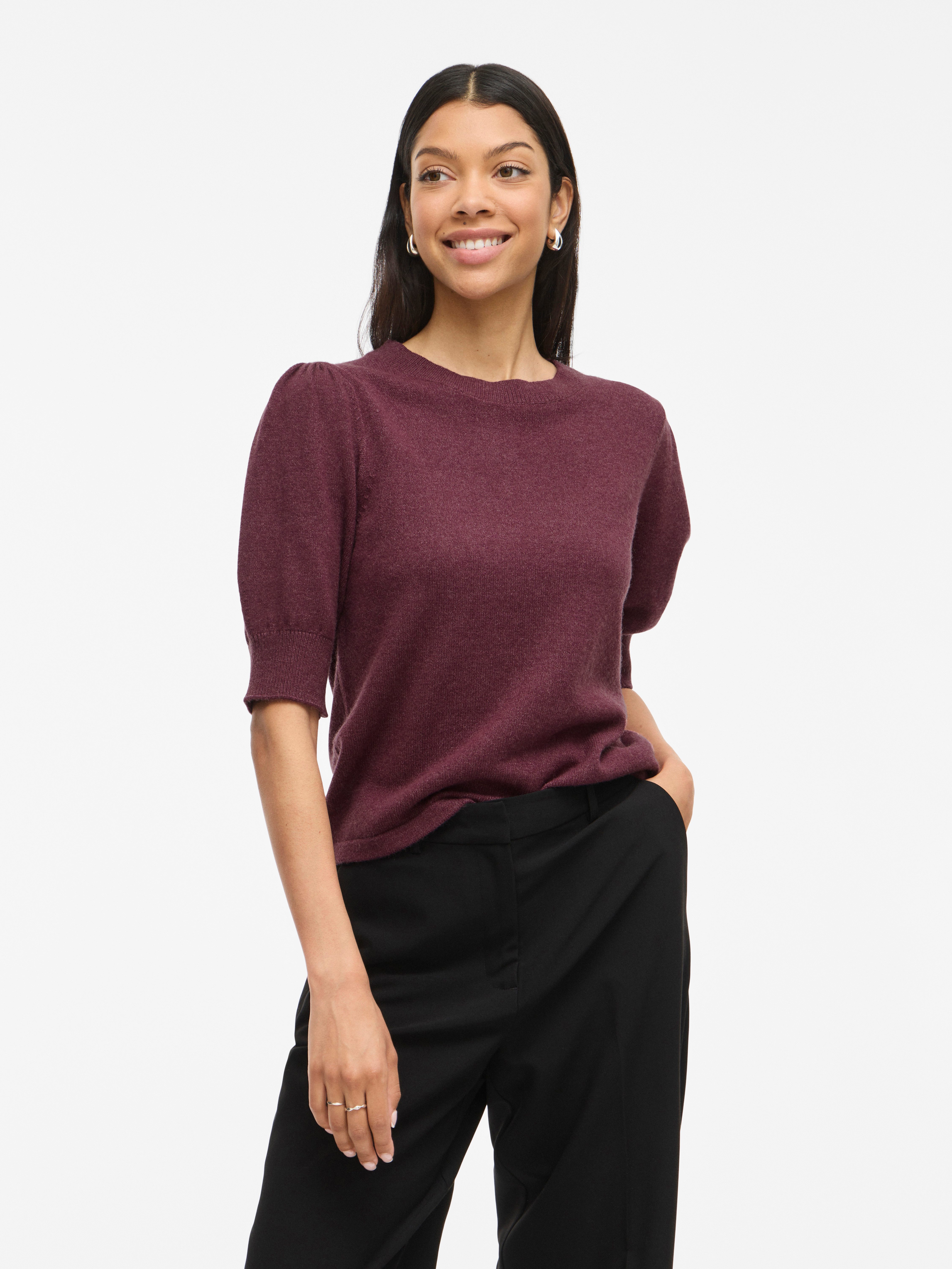 Vila Strickpullover VIRIL 2/4 SLEEVE O-NECK günstig online kaufen