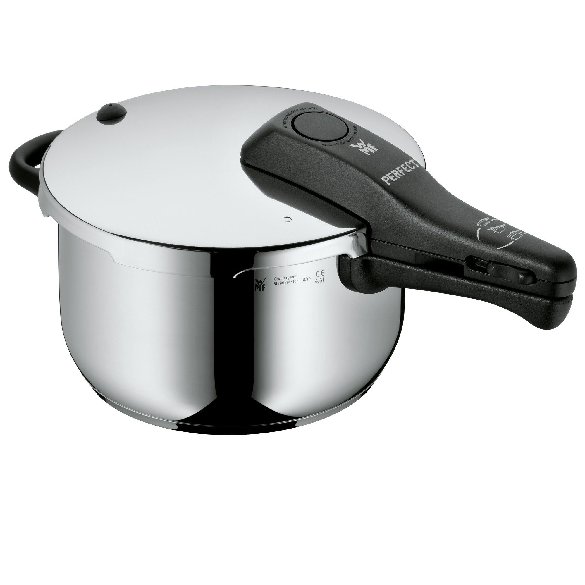 WMF Schnellkochtopf Perfect Dampfkochtopf, Cromargan® Edelstahl Rostfrei 18/10, Kochanzeige, Sicherheitssystem, einfache Reinigung