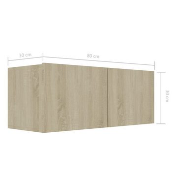 vidaXL TV-Schrank 8-tlg TV-Schrank-Set Sonoma-Eiche Spanplatte TV-Konsole für Fernseher