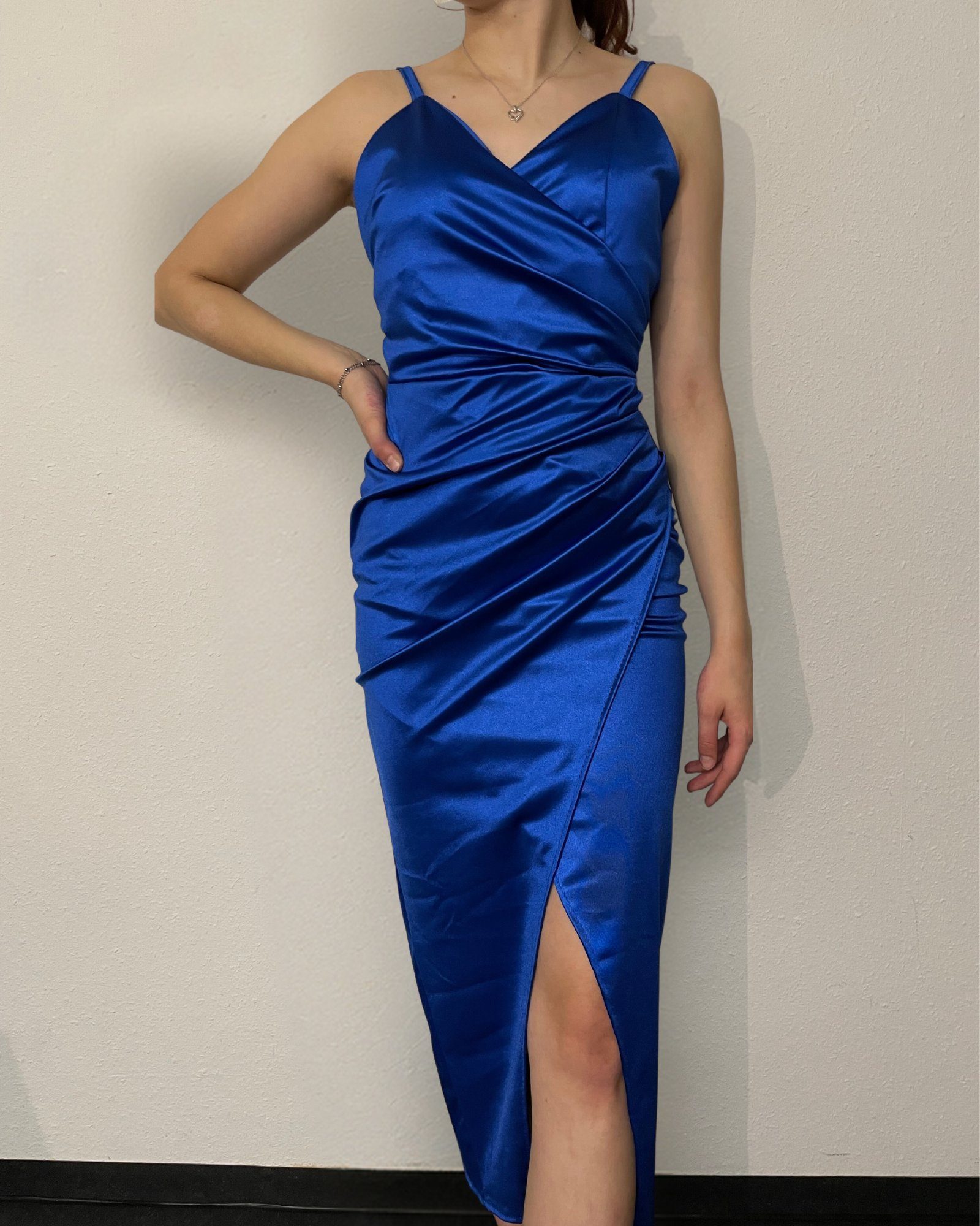 Kleid - hier VIBES Abendkleid SIZE - Midikleid ITALY Festtagskleid Gr. Anlasskleid XS - - CARA royal - - M passt ONE