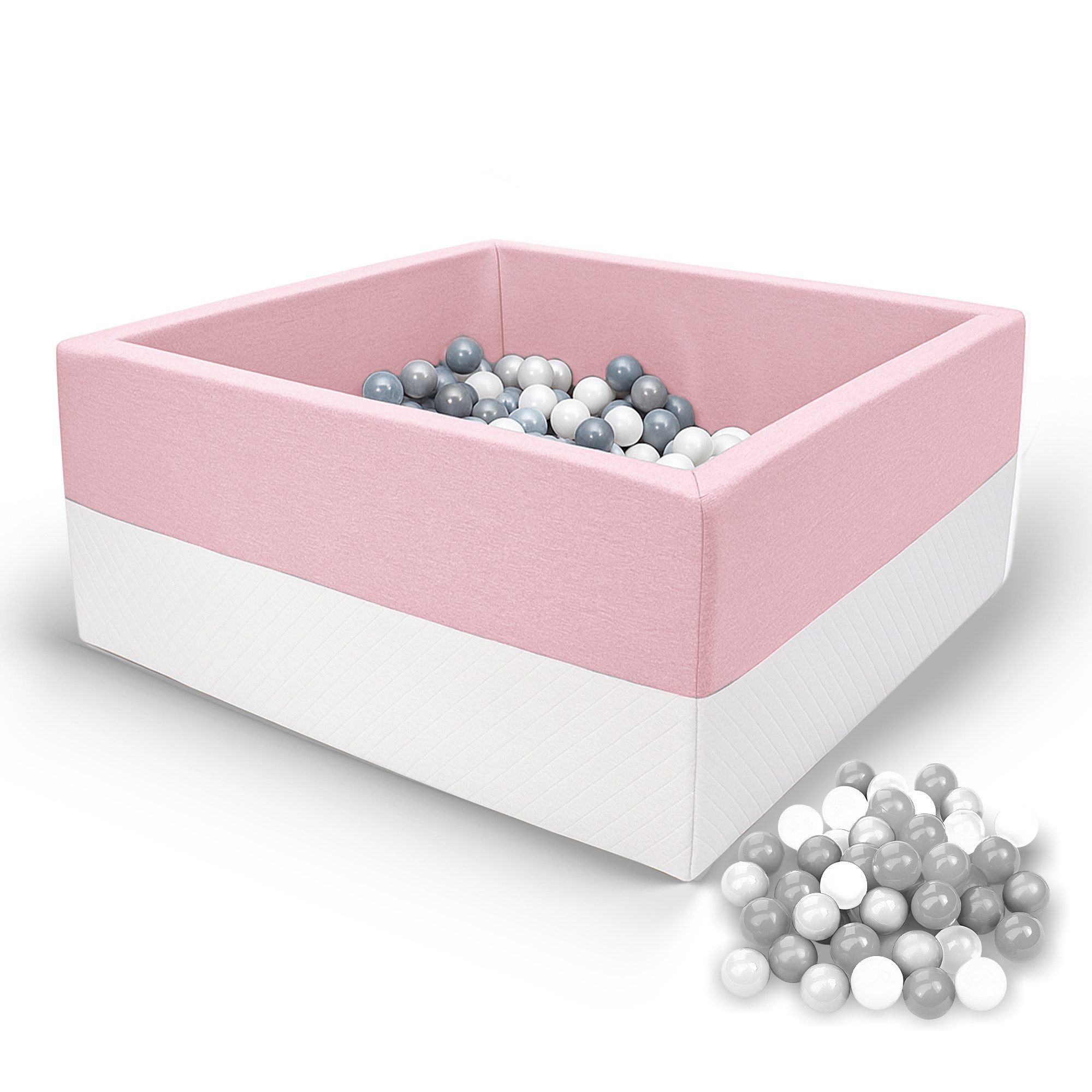 Rainbow Kids Мячиbad XXL Luxus Мячиbad Мячиpool Spielbecken 90x90x40 mit 200 Мячиn, Made in Europe