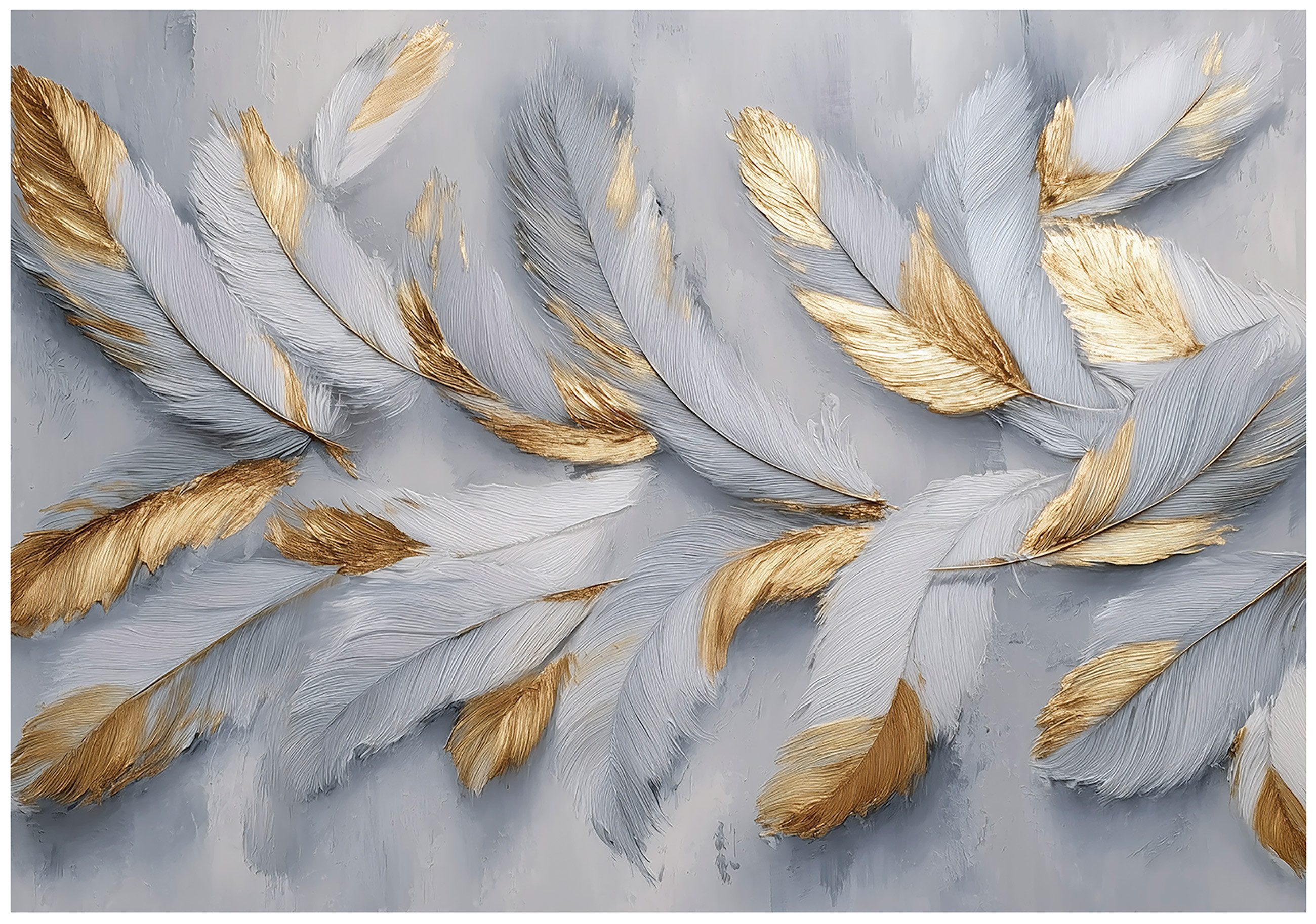 Wallarena Fototapete Glamour Golden - Gold - Elegant - Vlies - Schlafzimmer, glatt, (2 St), 100x70cm
