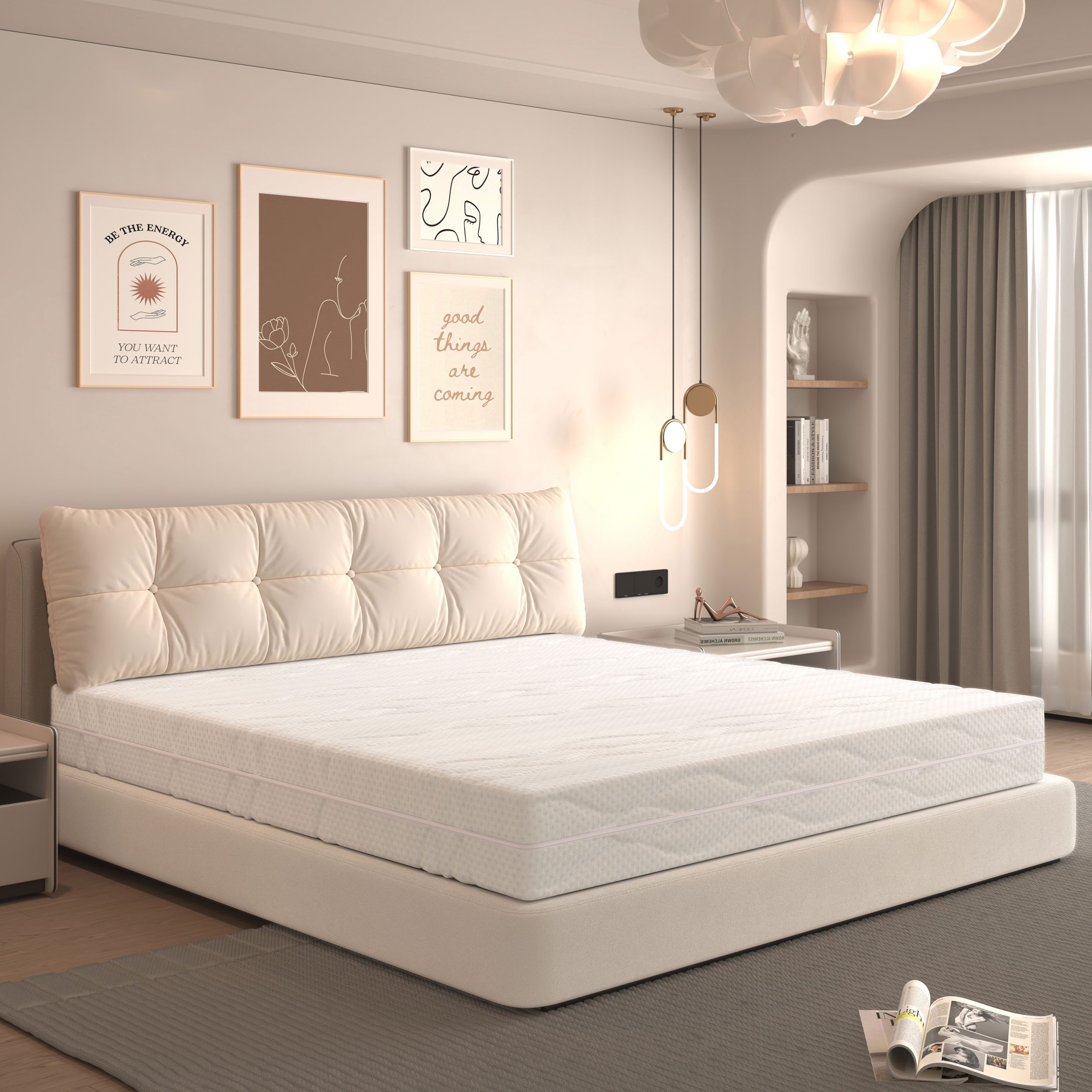 Taschenfederkernmatratze Matratze 90x200, 120x200, 140x200, 160x200, 180x200 cm, Odikalo, 20 cm hoch, (Matratze Taschenfederkernmatratze Härtegrad H3/ergonomische 7 Zonen Matratze Höhe 20cm/Matratzen)