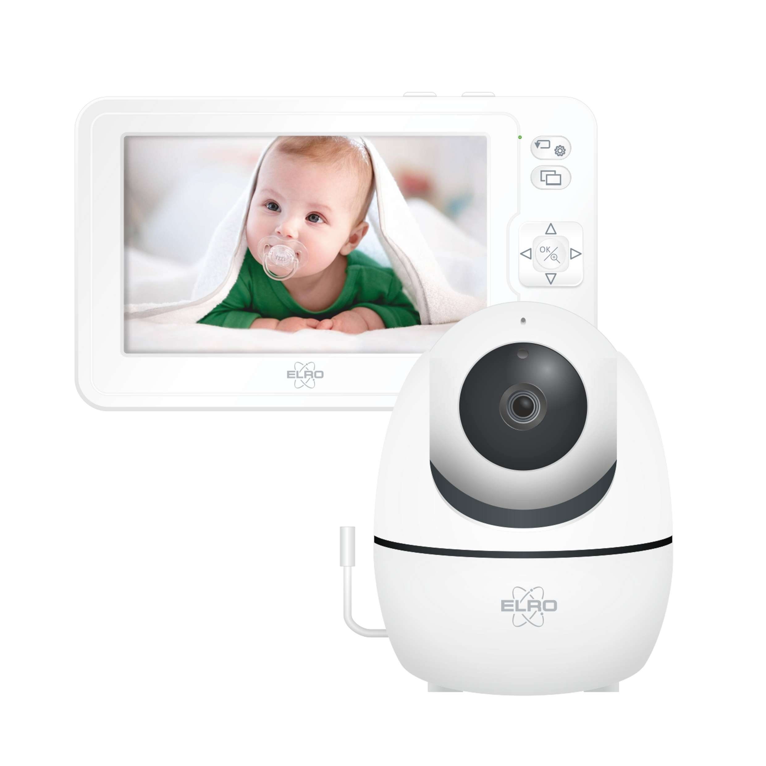 Elro Video-Babyphone BC2000, 2-tlg., Monitor und Kamera, Full HD mit 12,7 cm Bildschirm