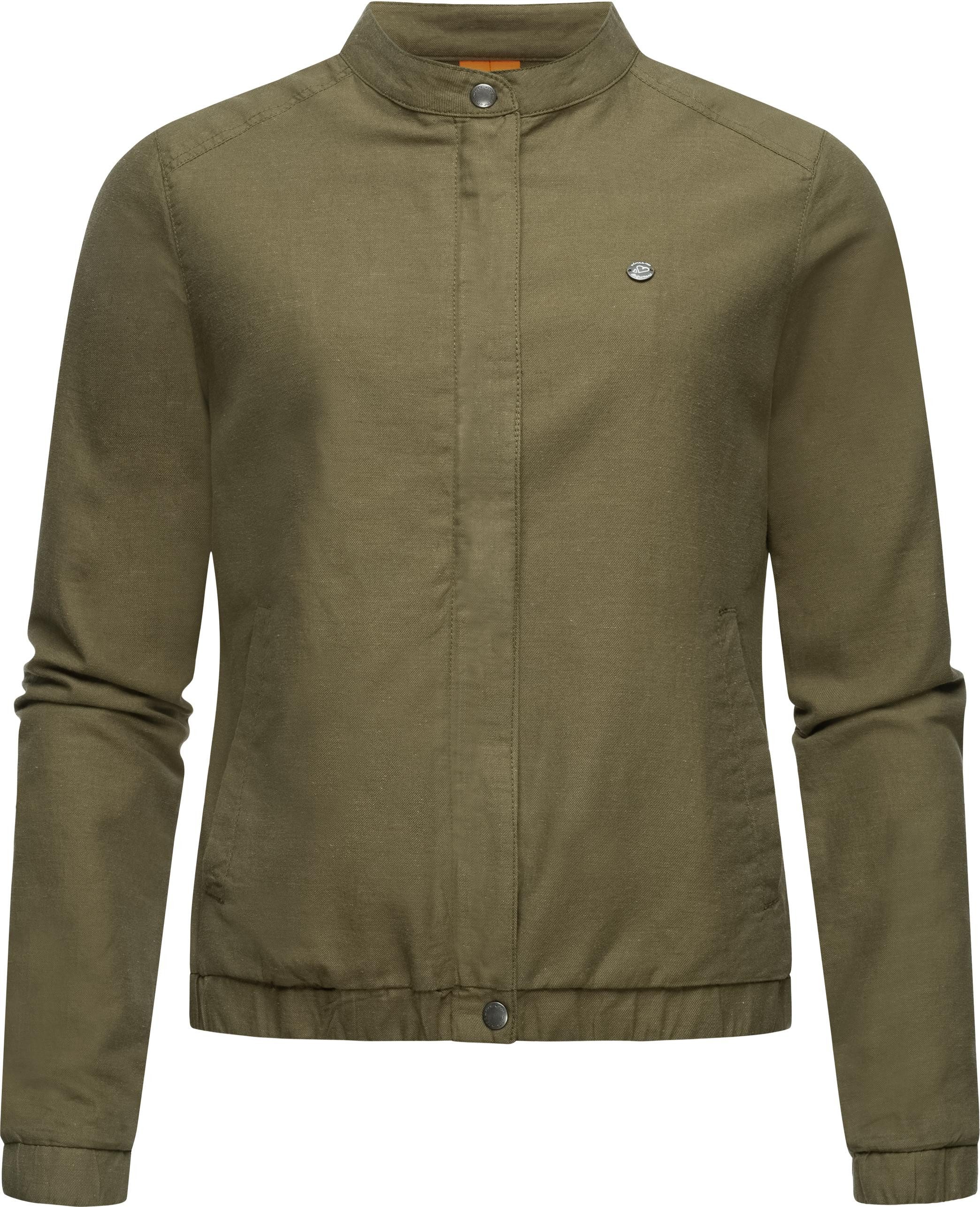 Ragwear Kurzjacke Malawi Linen Leichte Leinen Übergangsjacke