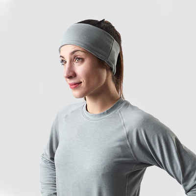 runamics Stirnband »Merino-Tencel Sport-Stirnband Unisex, grau« Ohne Plastikfasern, Hergestellt in Deutschland, wärmend und atmungsaktiv