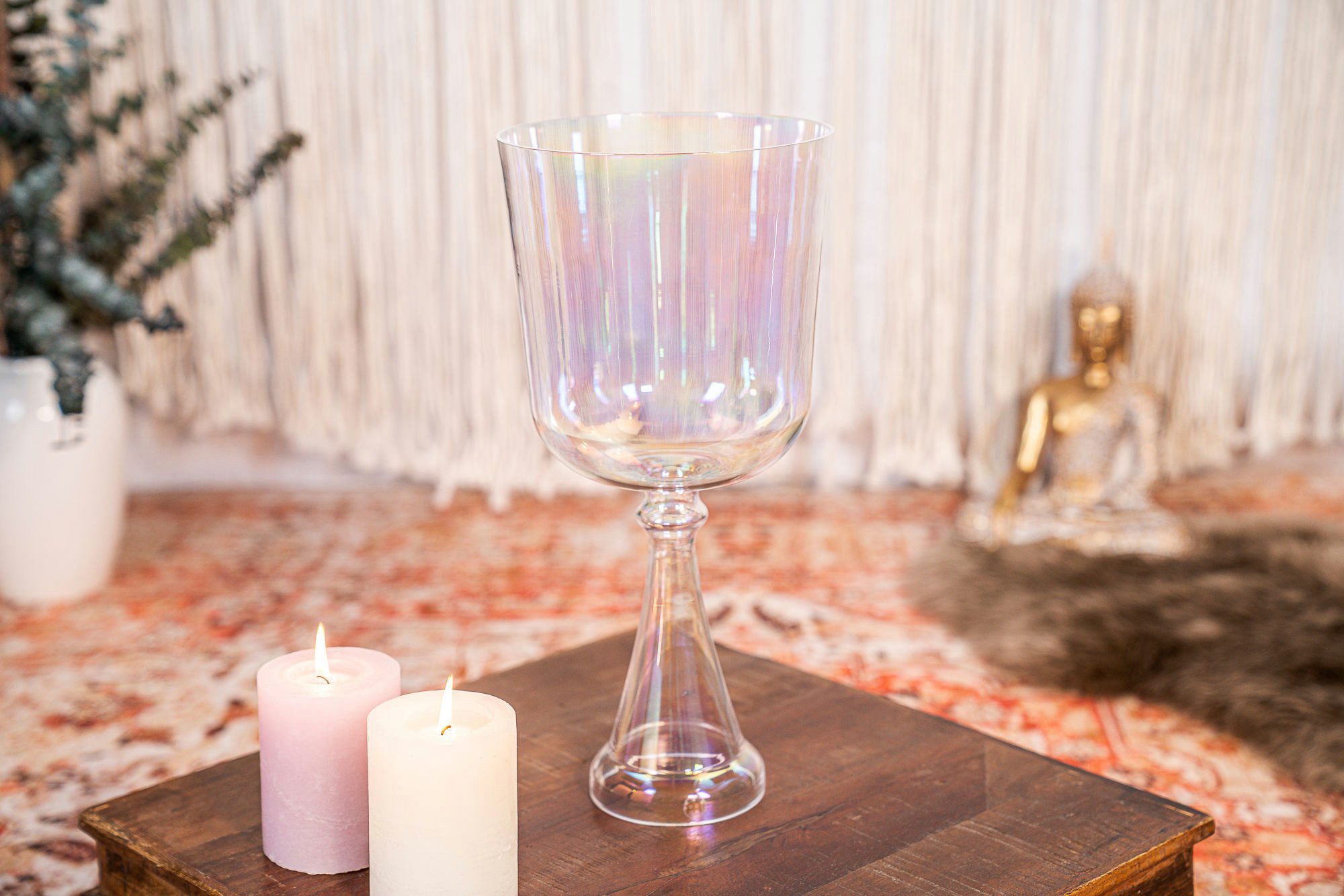 Meinl Sonic Energy Klangschalen CSC7BCL Crystal Singing Chalice 7" Clear, Ideal für Chakra-Behandlung, Meditation, Klangtherapie und Yoga