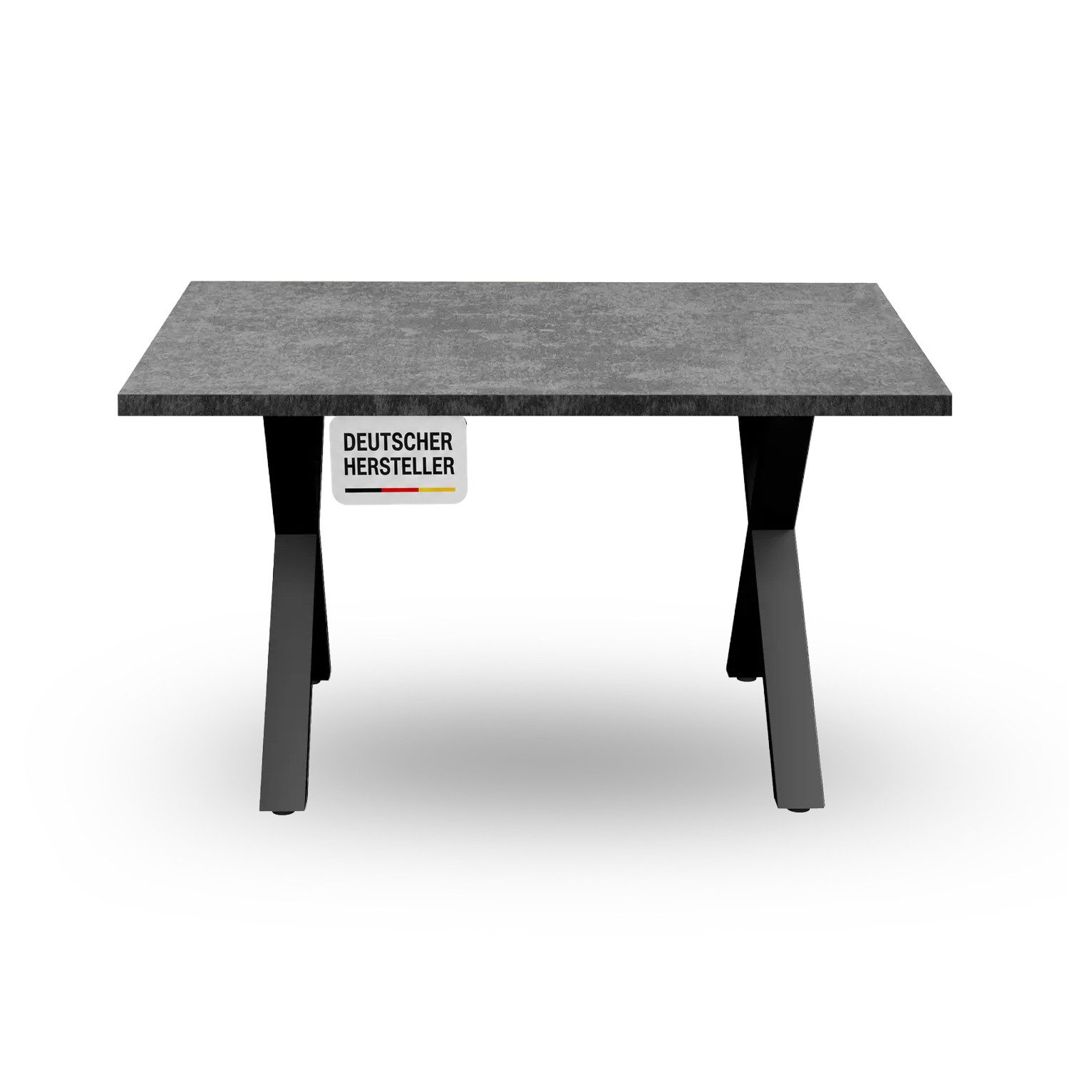 Storado Esstisch Big System Metall X 140–210×90cm, Esszimmertisch, Stabiles X-Gestell für einen sicheren Stand