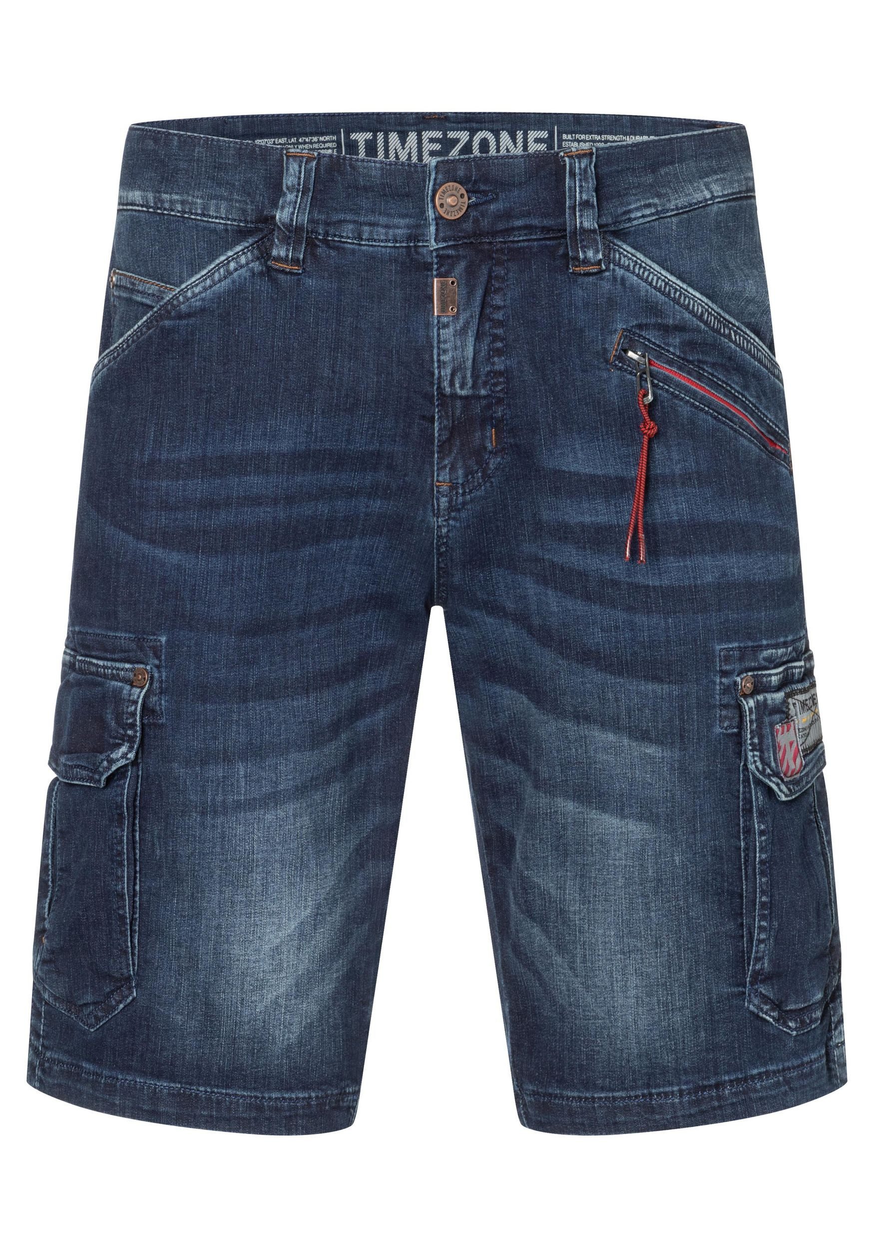 TIMEZONE Jeansshorts Cargo mit Reißverschlussdetails und Denim Style (1-tlg günstig online kaufen