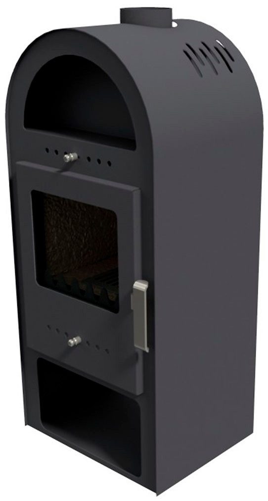 Kaminofen "Save", Exklusiv, Lieferung bis ins Wohnzimmer, 6 kW, Zeitbrand, mit Holz- und Warmhaltefach, nur 65 Kg leicht