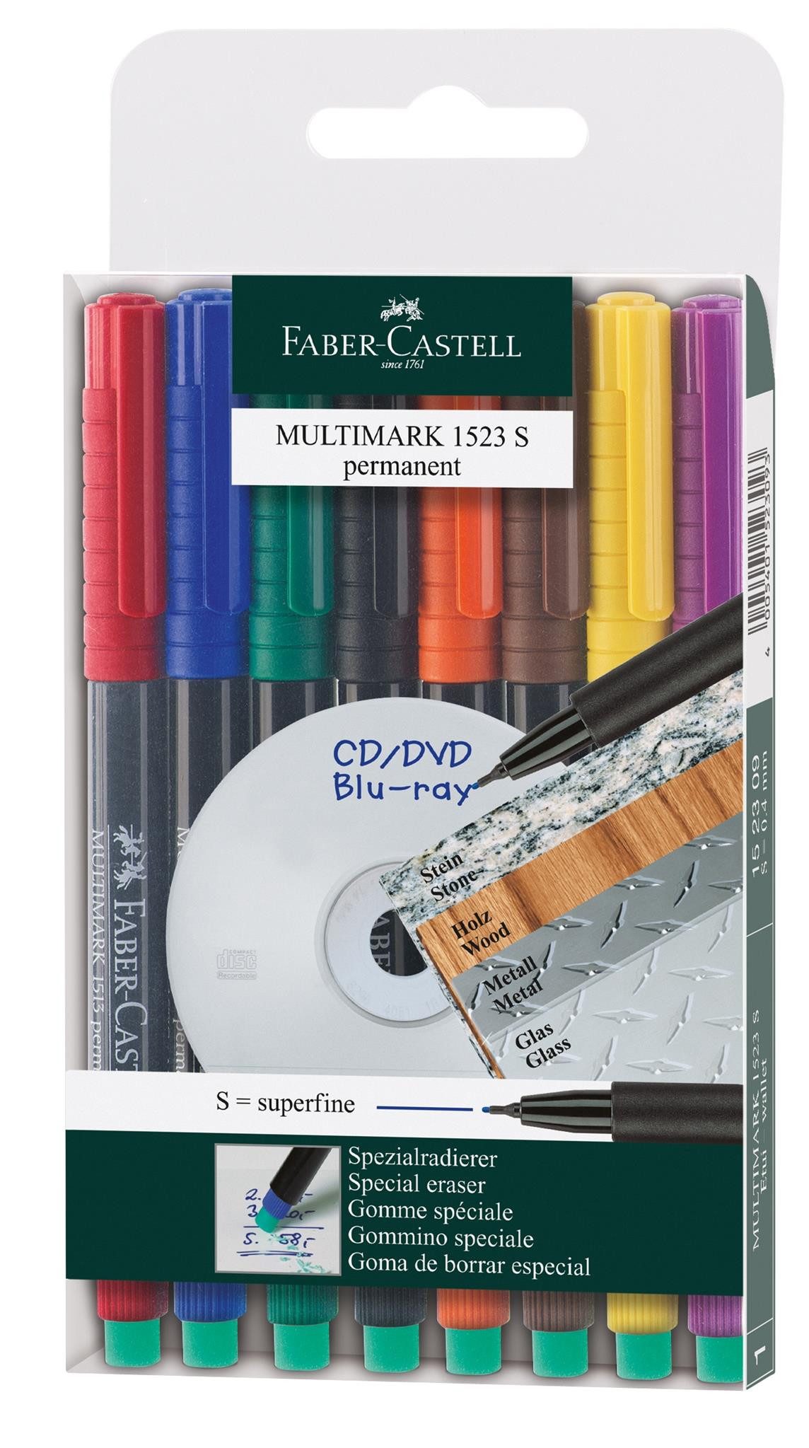 Faber-Castell Marker Faber Castell Marker Multimark permanent S 0,4 mm 8er Etui