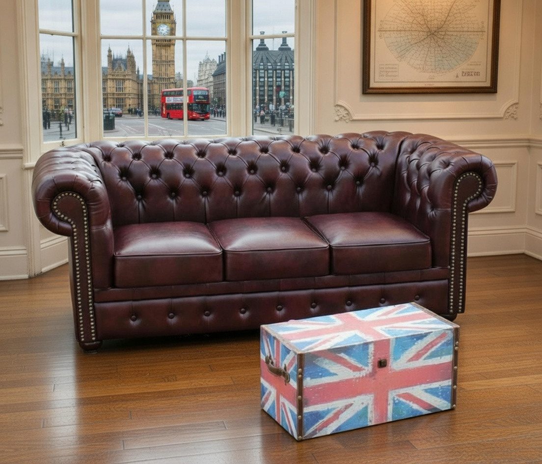 Xlmoebel Chesterfield-Sofa Chesterfield Sofa Couch Polster Klassische Garnitur, Made in Europa