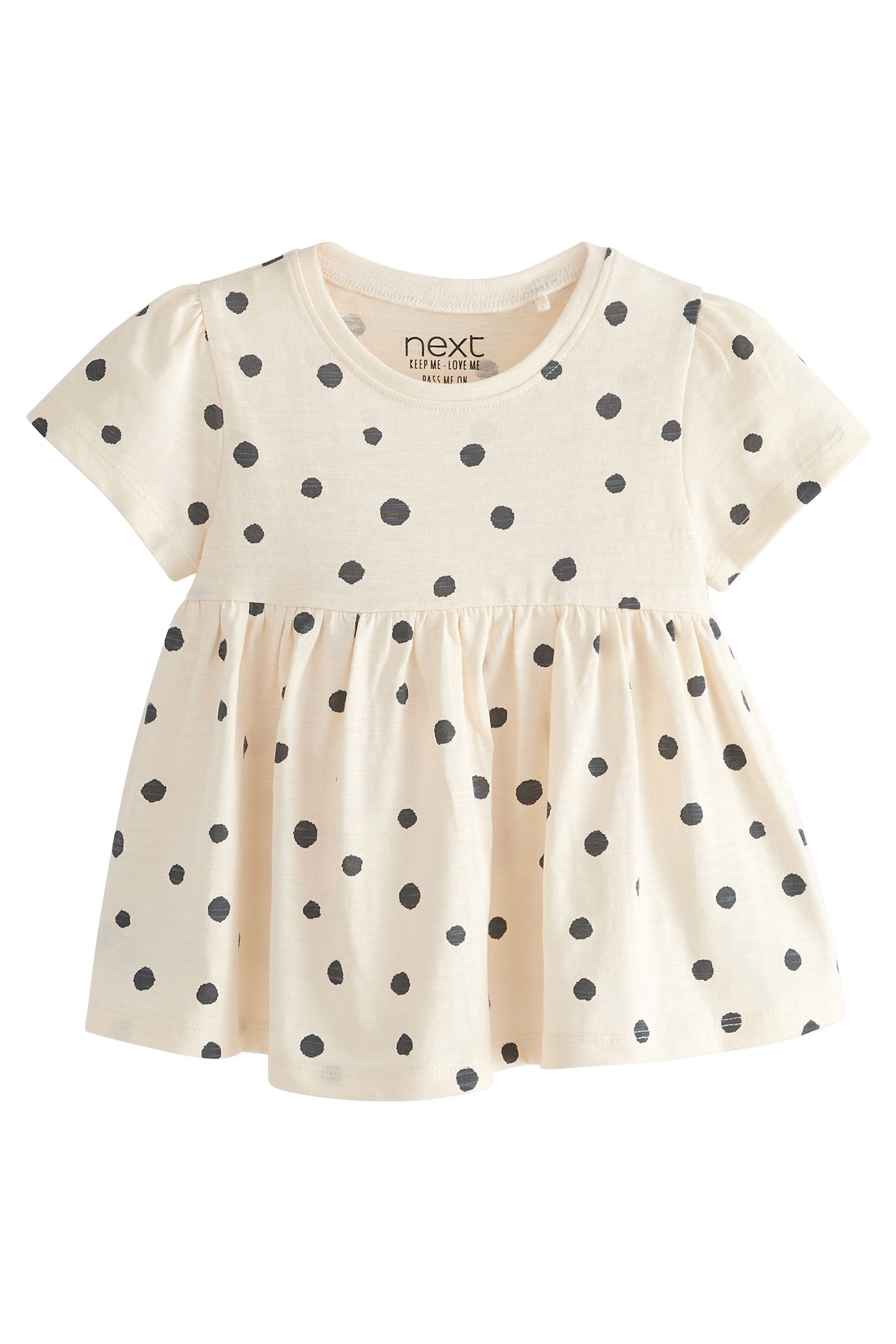 Next T-Shirt T-Shirt (1-tlg) Cream/Black Spot